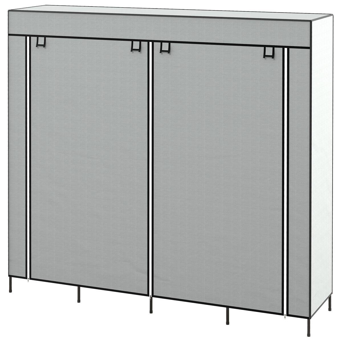 HOMCOM Kleiderschrank dunkelgrau Polypropylen B/H/L: ca. 42,5x166x169,5 cm