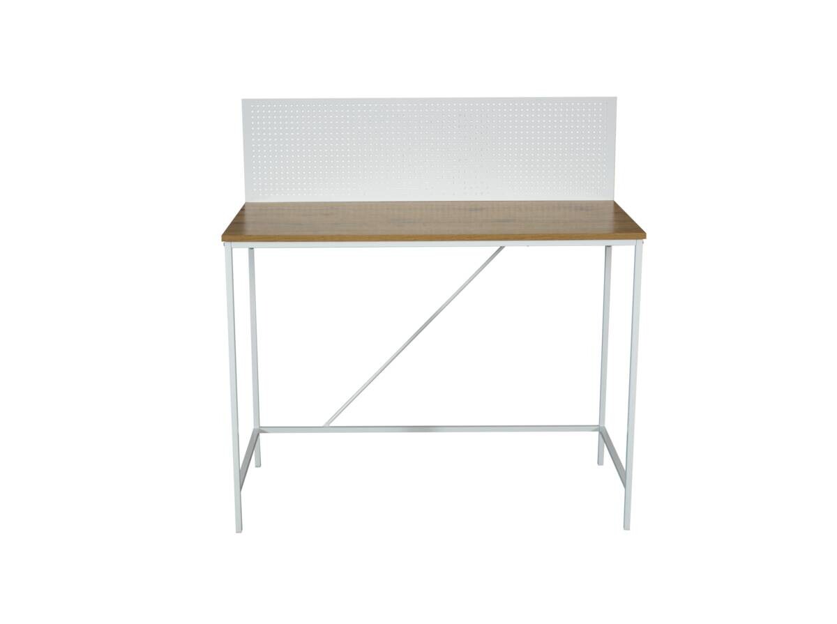 Schreibtisch Rene Eiche Nachbildung weiß B/H/T: ca. 100x104x52 cm