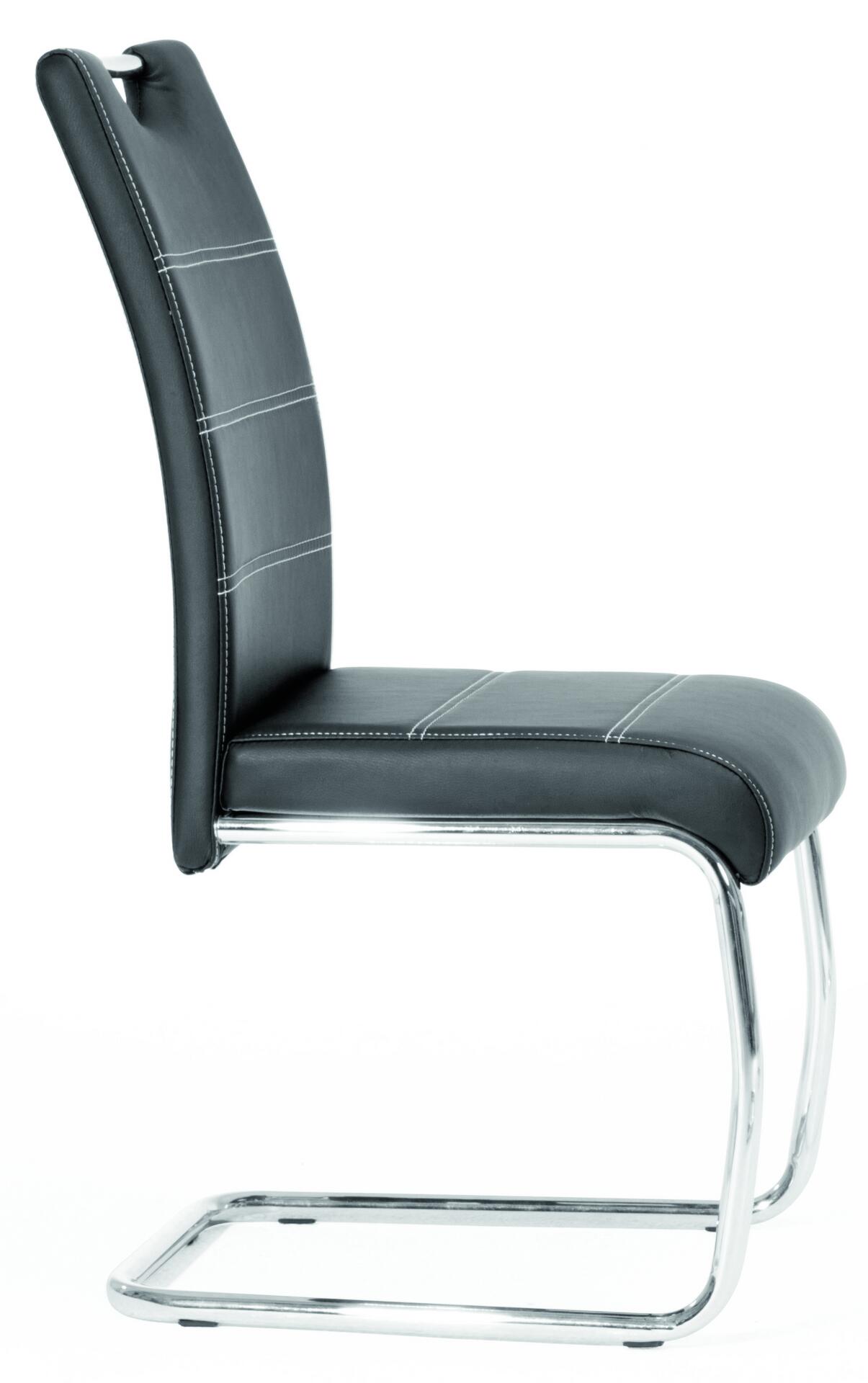 Schwingstuhl Flora schwarz Kunstleder B/H/T: ca. 43x98x59 cm