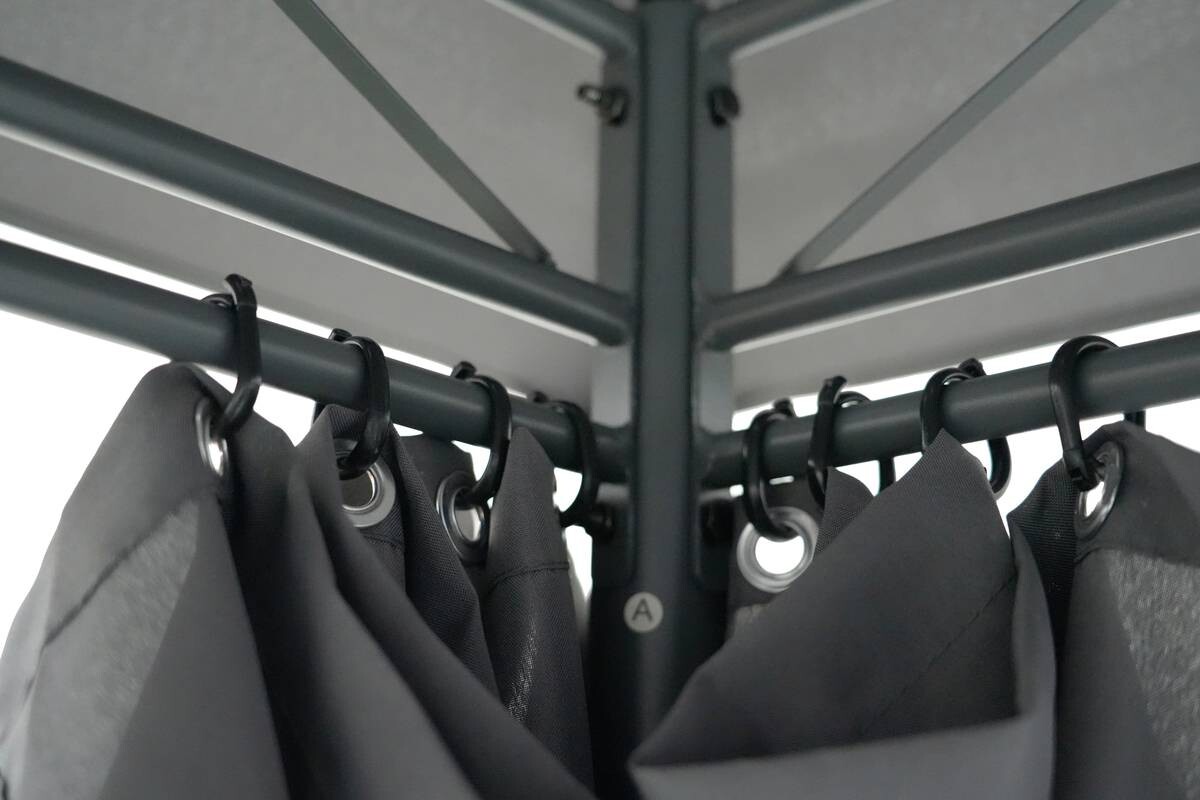 Pavillon Emil grau Stahl B/H/L: ca. 300x260x300 cm