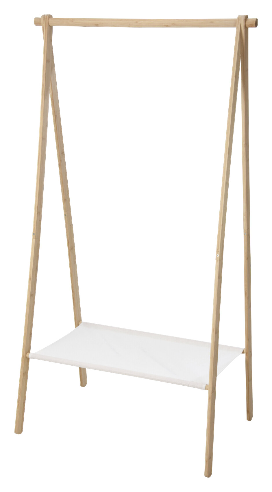 Kleiderständer weiß Bambus B/H/L: ca. 57x155x86 cm Kleiderständer weiß Bambus B/H/L: ca. 57x155x86 cm