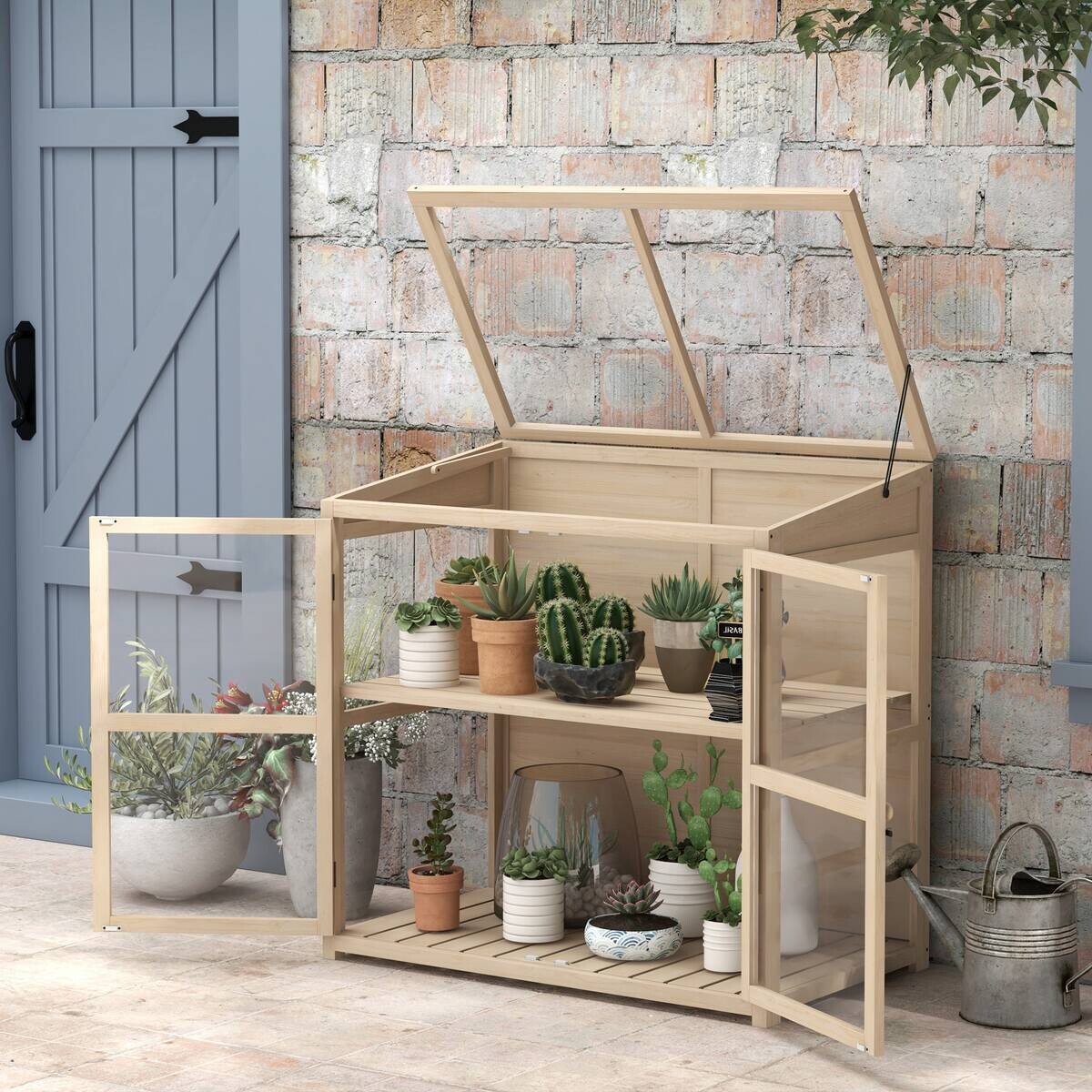 Outsunny Gewächshaus B/H/L: ca. 61x103x103 cm