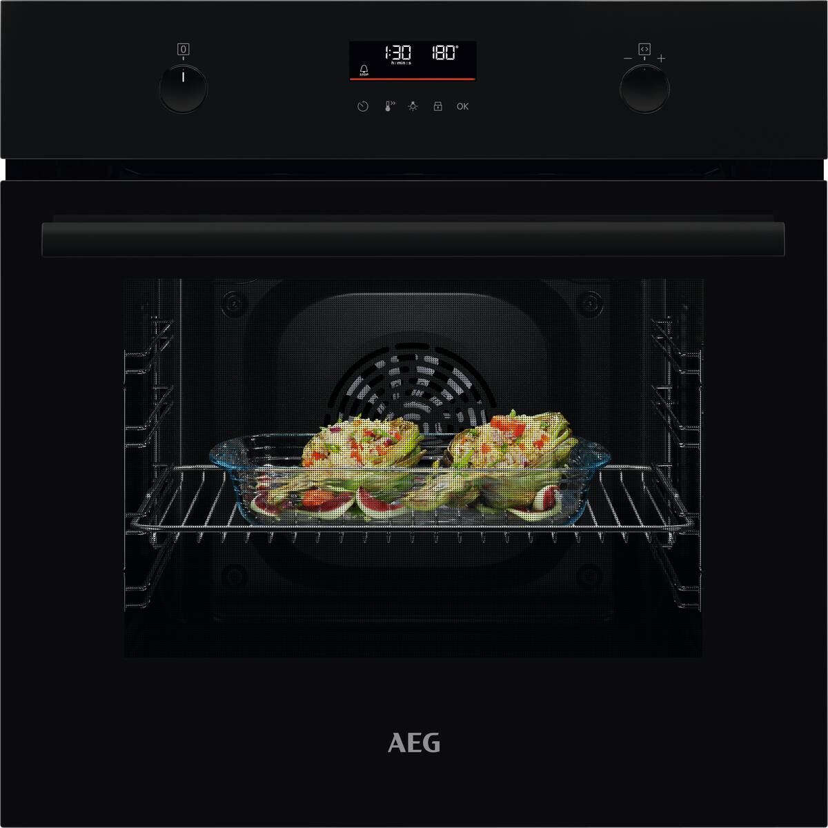AEG Backofen-Set XXXL80P schwarz B/H/T: ca. 59,4x59,8x56,7 cm
