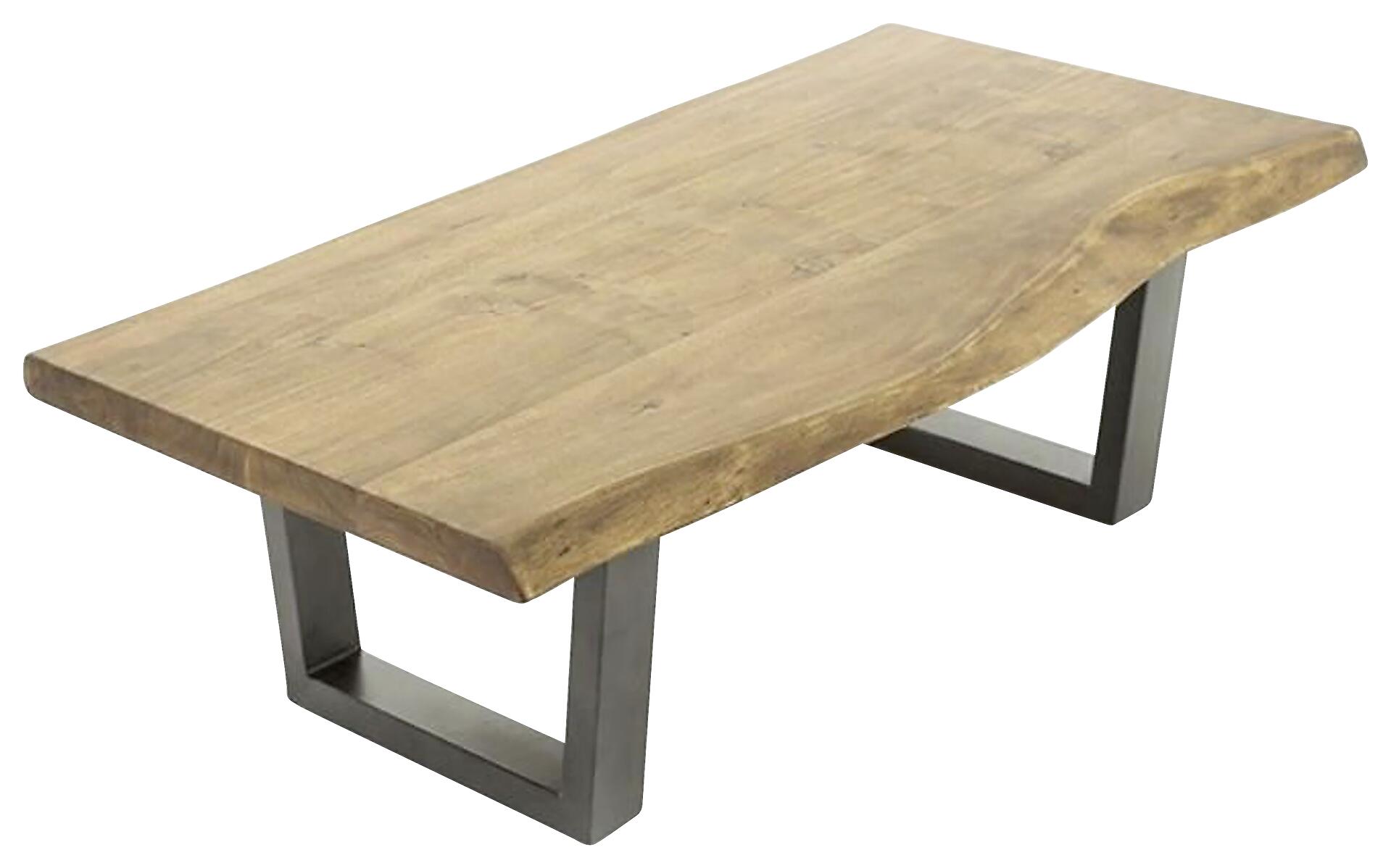 byLIVING Couchtisch JUDY natur schwarz Akazie Metall B/H/T: ca. 120x45x60 cm