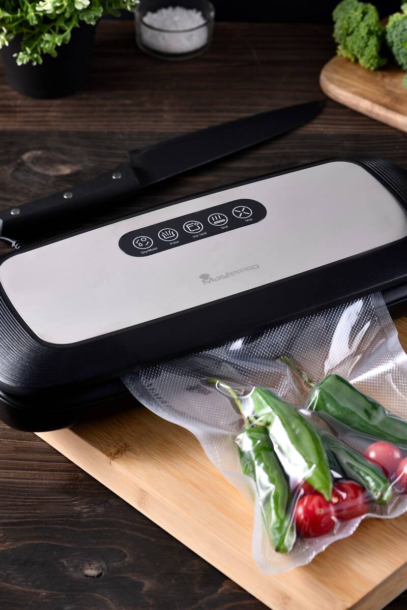 MASTERPRO Vakuumierer BGMP-9080 Foodies silber schwarz Kunststoff Edelstahl B/H/T: ca. 37x7x15 cm ca. 130 W