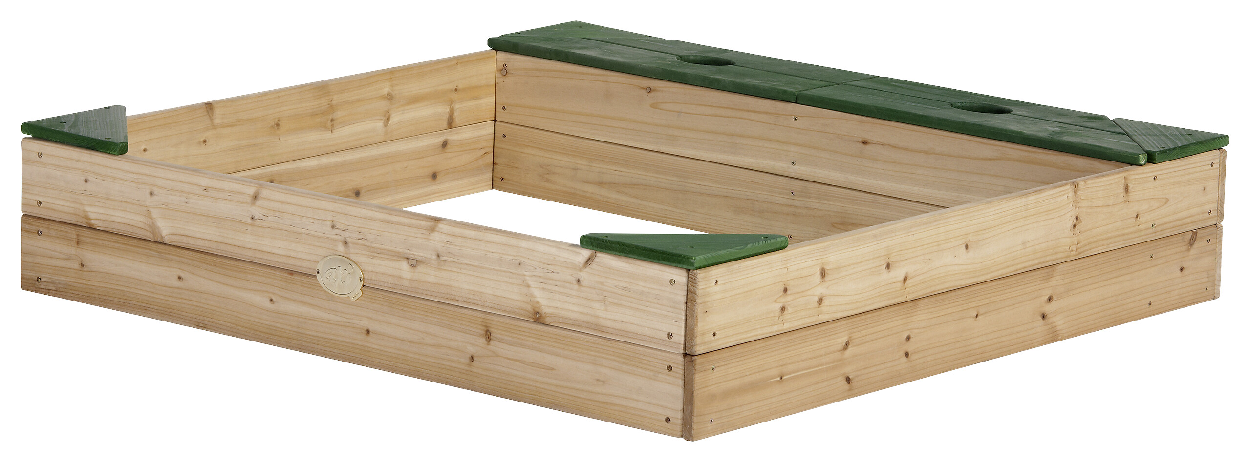 AXI Sandkasten braun Holz B/H/L: ca. 115x22x115 cm