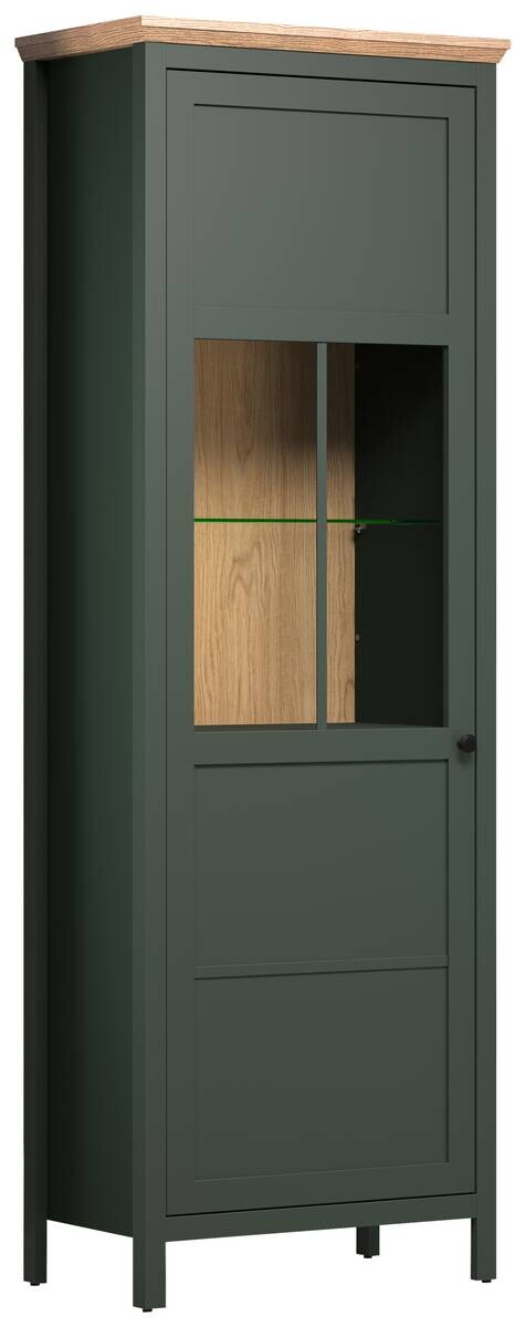 Vitrine Stanton tannengrün Eiche Evoke Coast Nachbildung B/H/T: ca. 69x198x39 cm