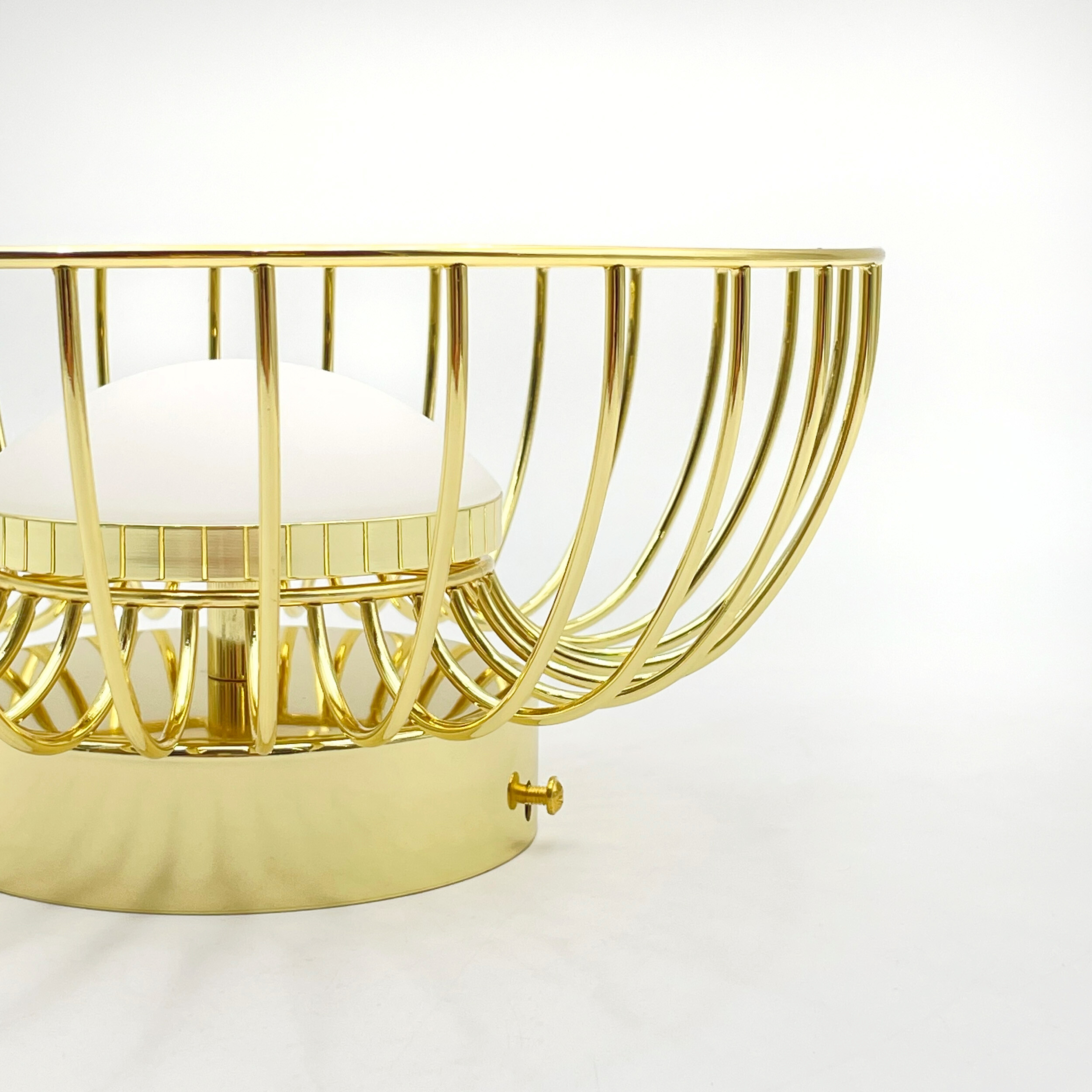 Lamkur Deckenleuchte gold Stahl B/H/L: ca. 27x27x17 cm