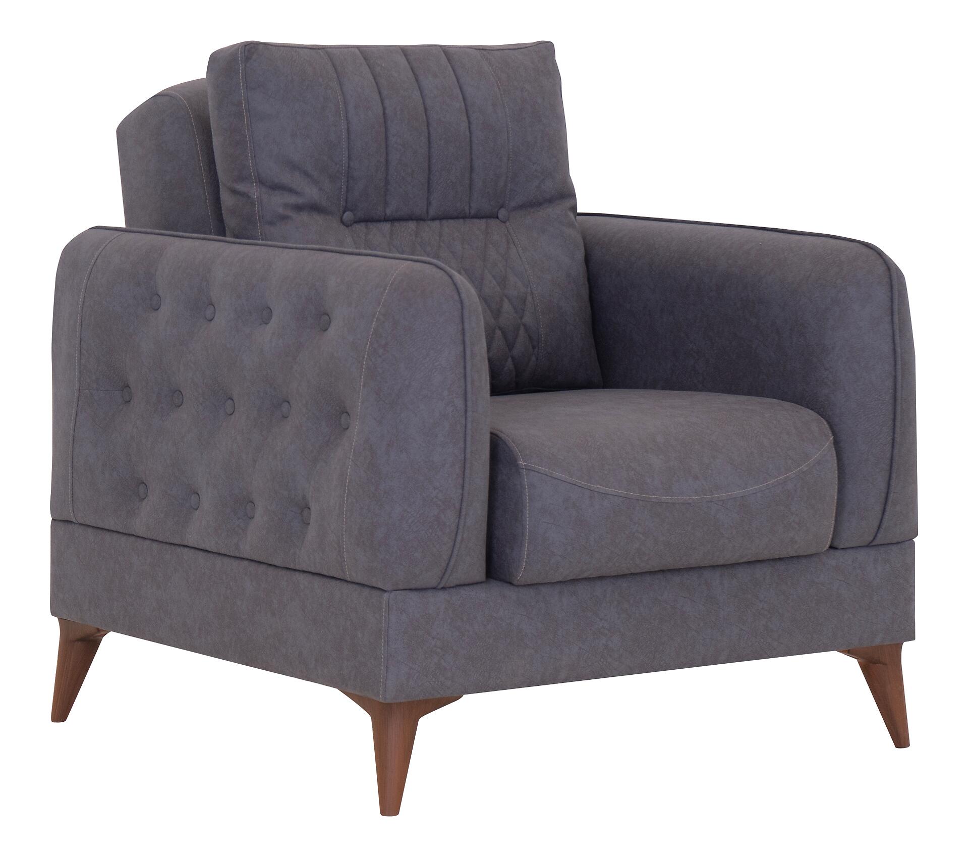 Sofa 3-2-1 Mislina blaugrau Microfaser