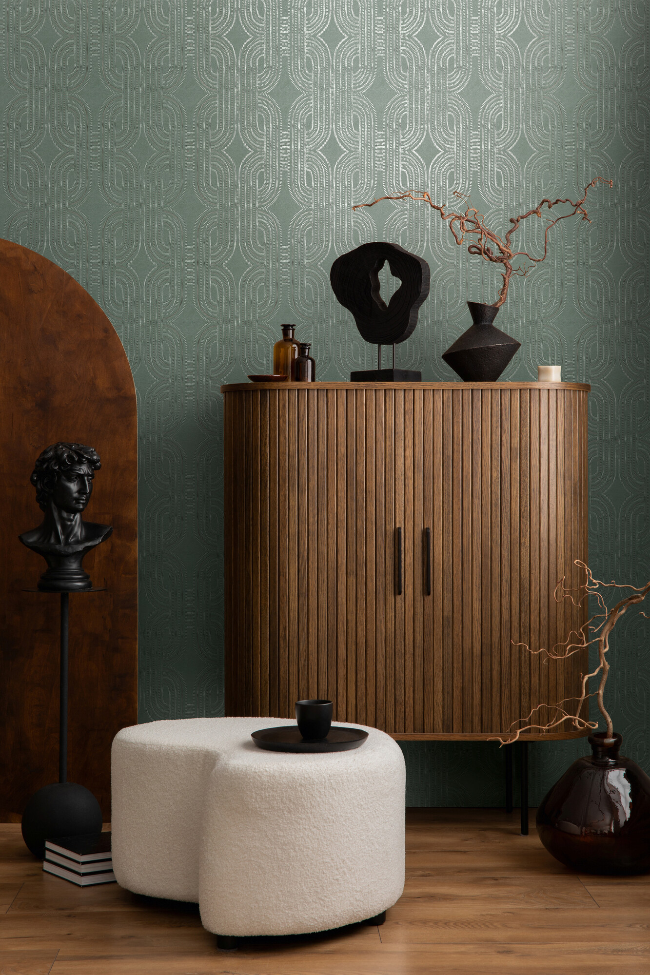 A.S.Creation Vliestapete grün braun blau B/H/D: ca. 53x1005x9,5 cm