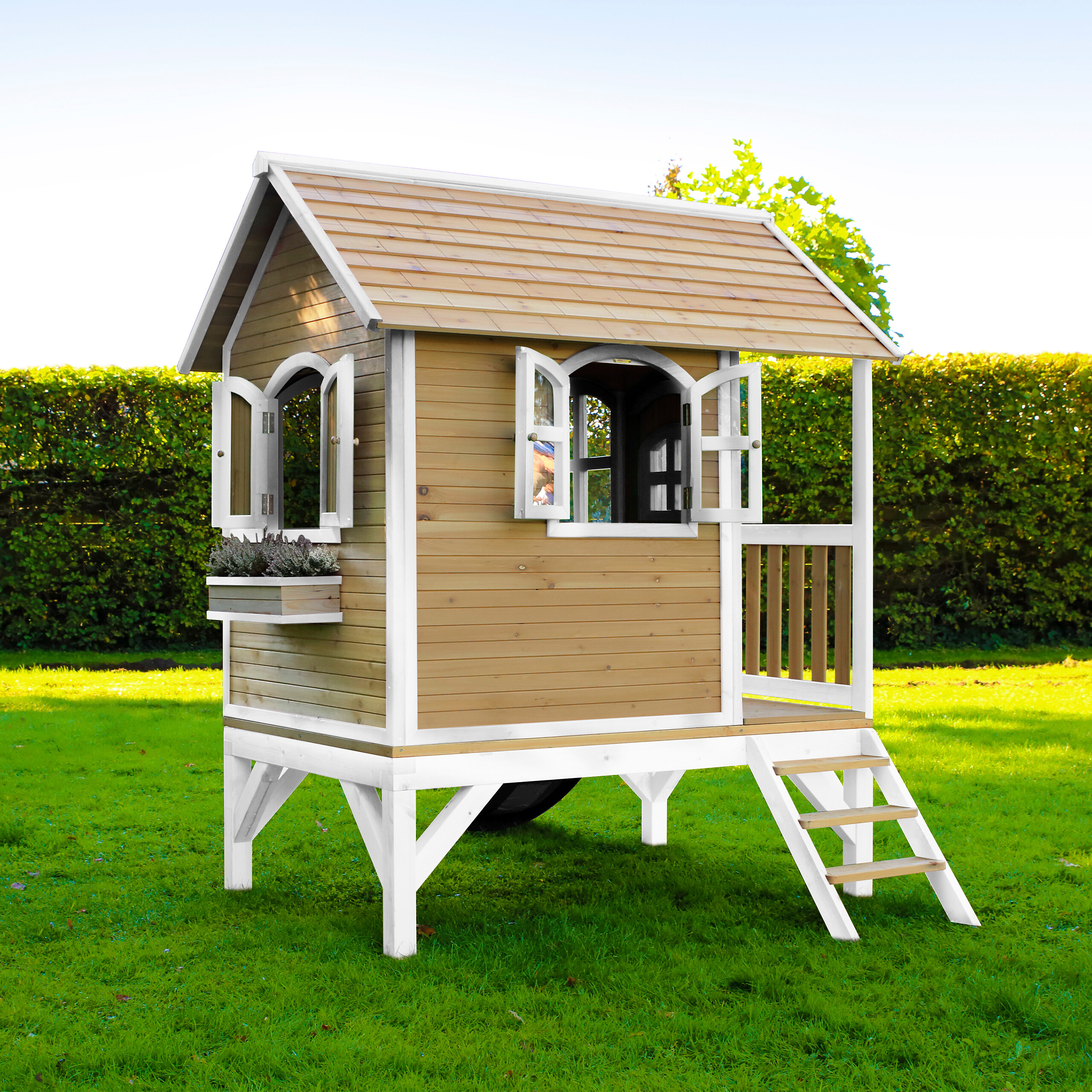 AXI Spielhaus Tom braun B/H/L: ca. 287x231x191 cm