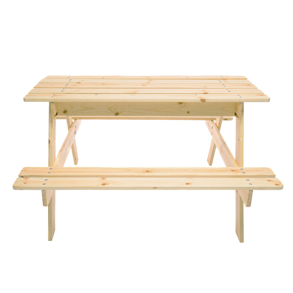 Timbela Kindersitzgarnitur M010 natur Holz B/H/L: ca. 90x50x90 cm