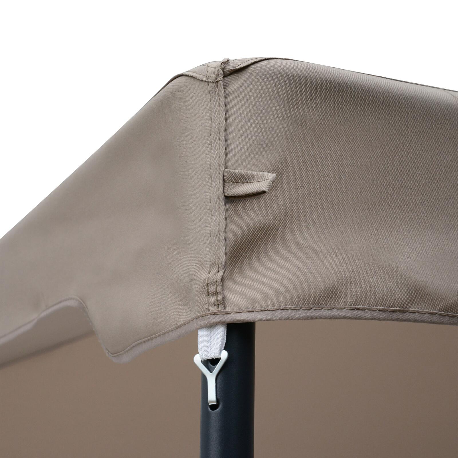 Outsunny Gartenpavillon beige Metall B/H/L: ca. 295x263x295 cm