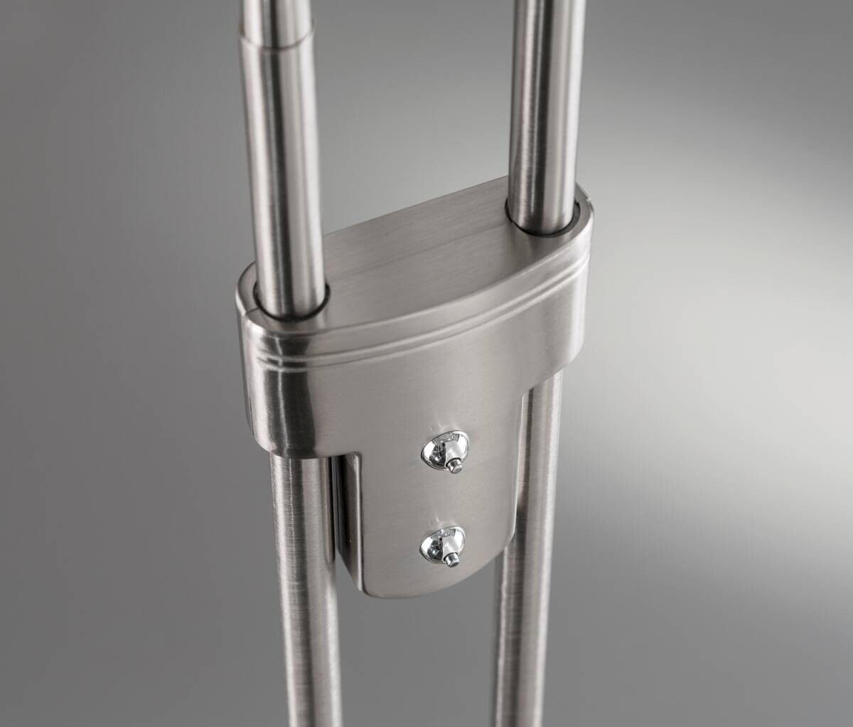 Fischer & Honsel LED-Stehleuchte 40108 nickel matt Chrom Metall H/D: ca. 150x25 cm 2 Brennstellen