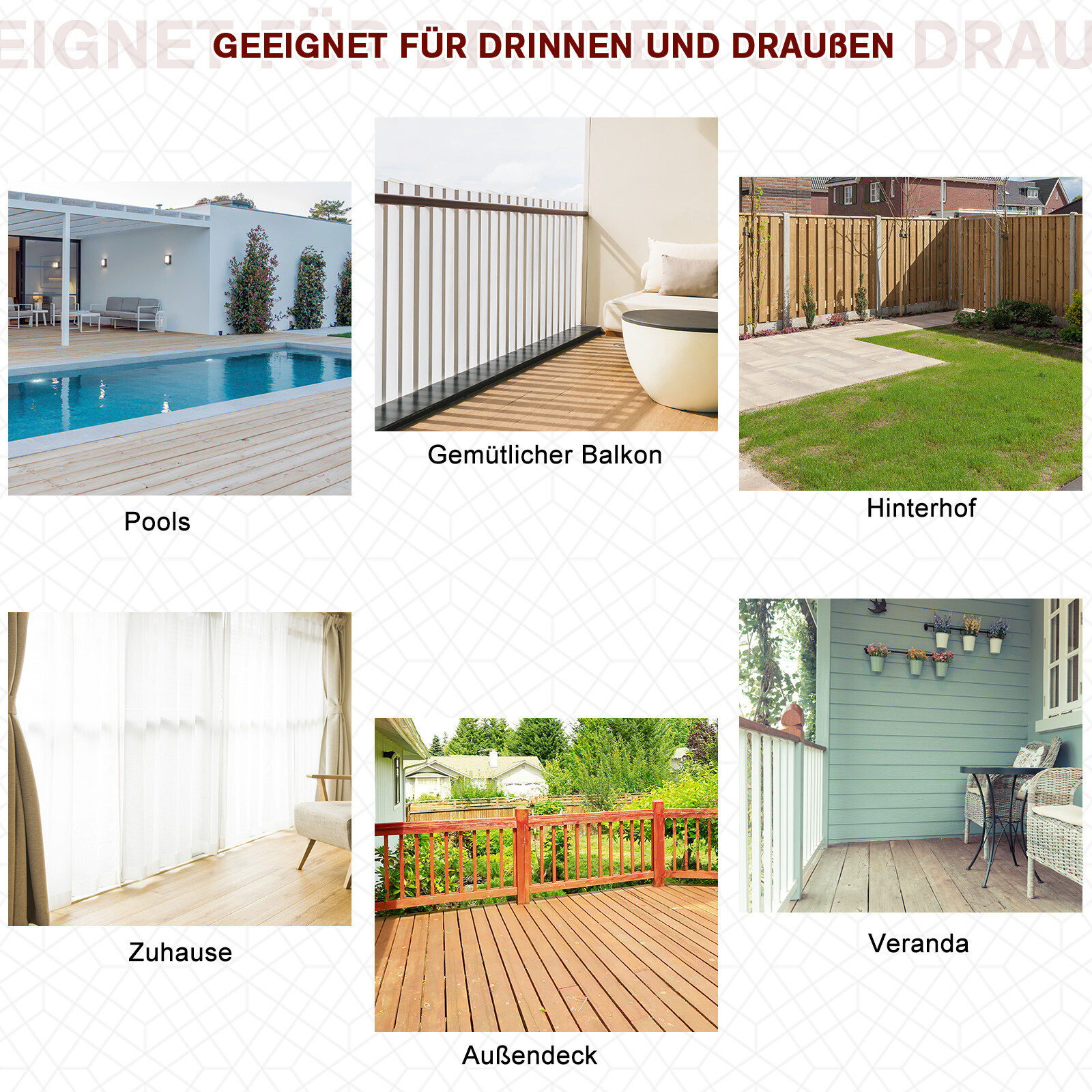 Outsunny Gartenstuhl mit Becherhalter braun Holz B/H/T: ca. 97x93x72,5 cm