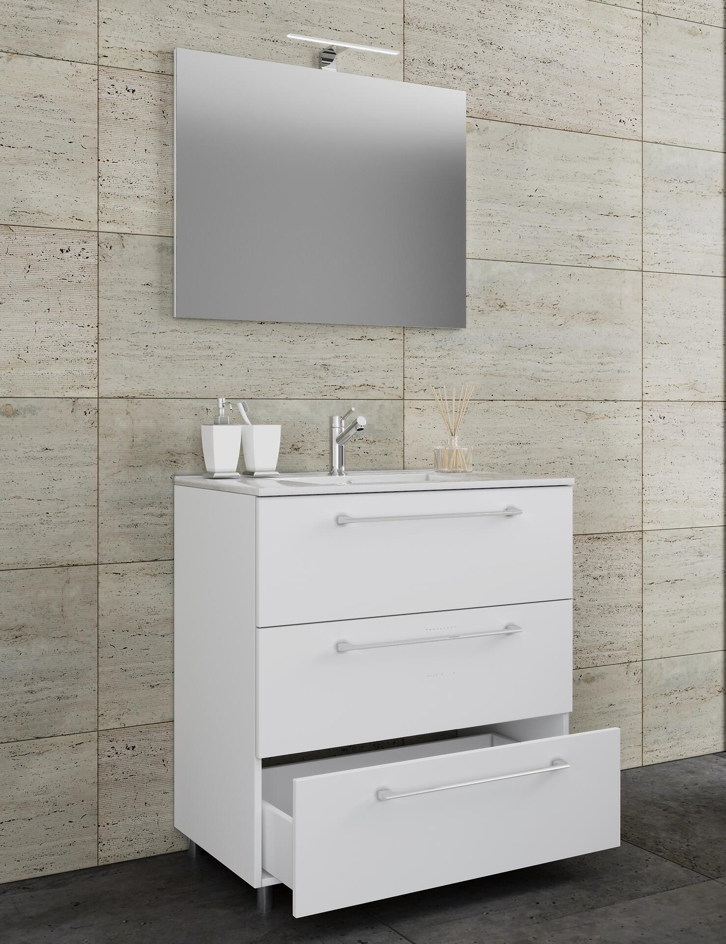 Waschplatz 3tlg-Schubo weiß