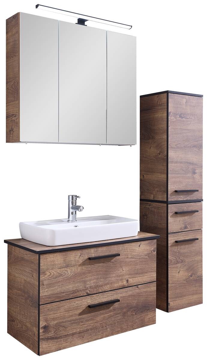 Badezimmer-Set Quickset 374 Eiche Ribeck Nachbildung B/H/T: ca. 75x200x44,5 cm Badezimmer-Set Quickset 374 Eiche Ribeck Nachbildung B/H/T: ca. 75x200x44,5 cm