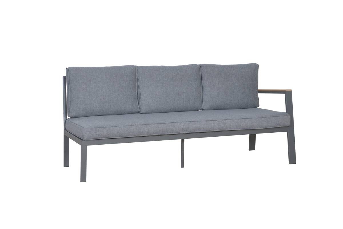 Loungeset Rhodos grau Aluminium