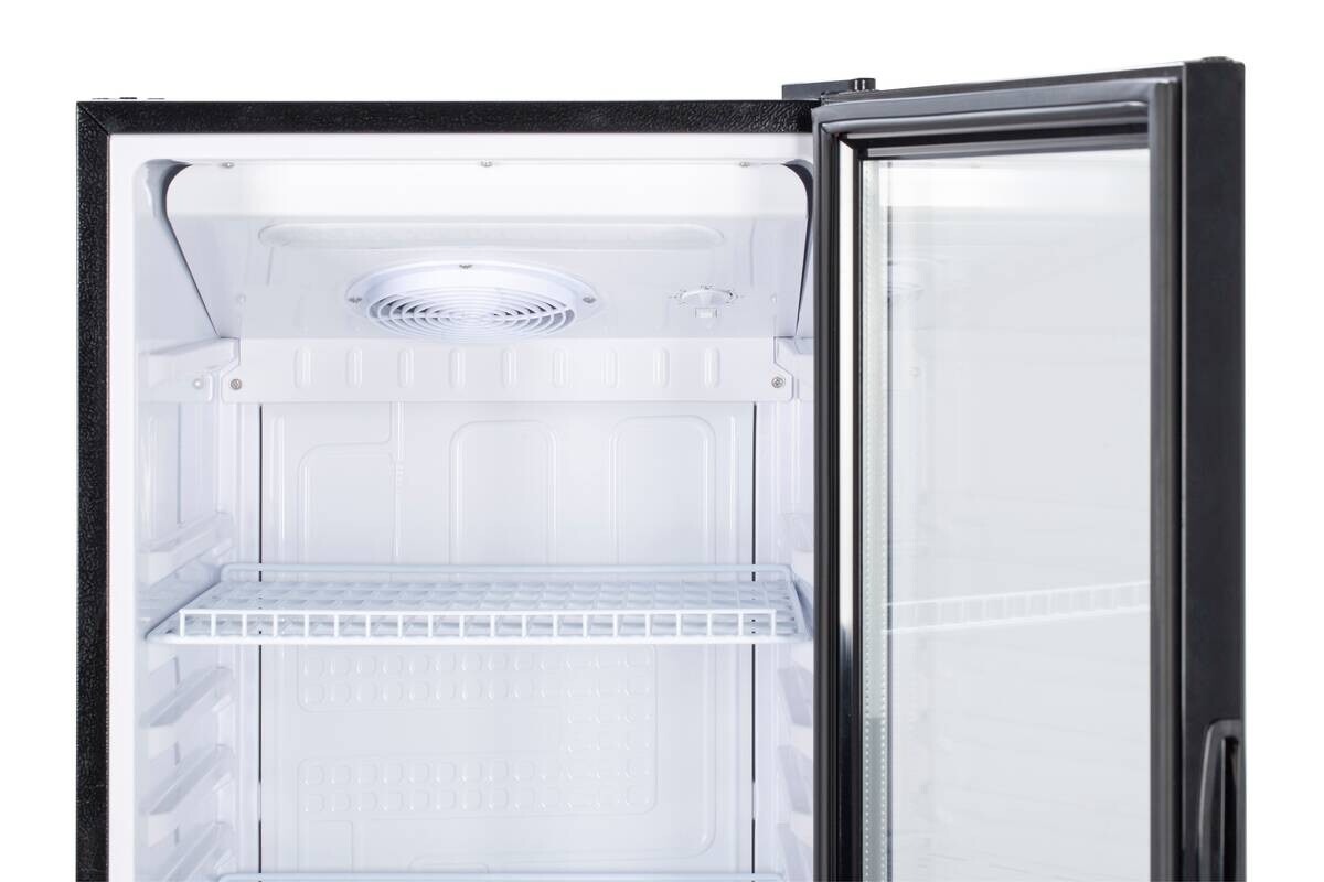 POCOline Glastürkühlschrank GTK144-235 DB schwarz B/H/T: ca. 54x144x55 cm