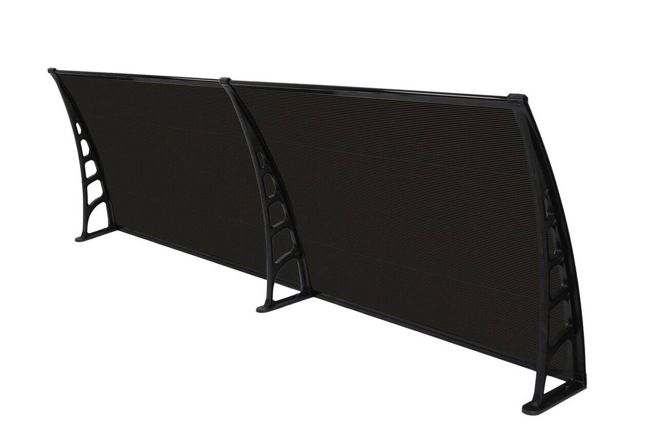 Brosplast Vordach Crocus schwarz B/H/L: ca. 240x23x80 cm