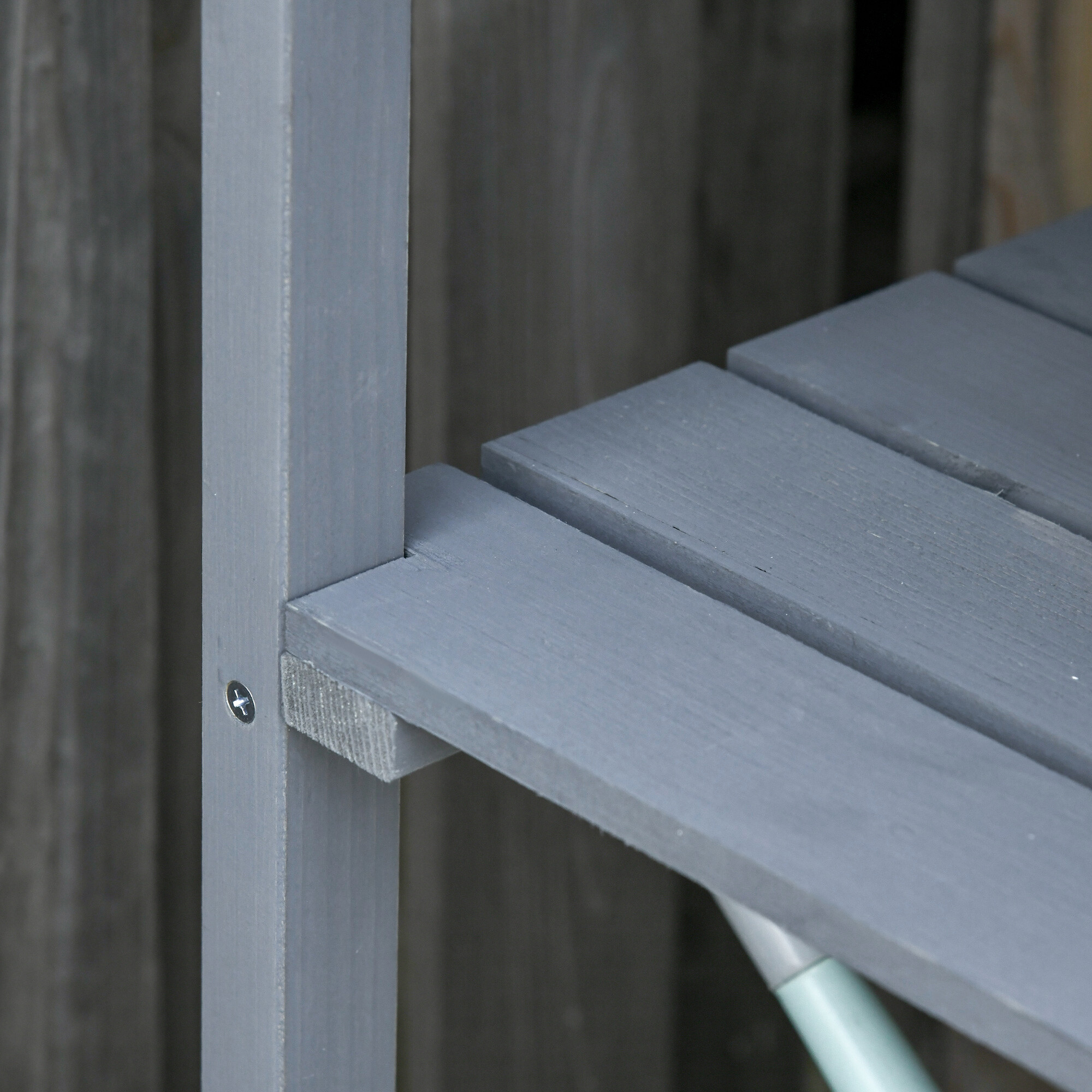 Outsunny Metall-Arbeitsfläche grau B/H/L: ca. 37x89x76 cm