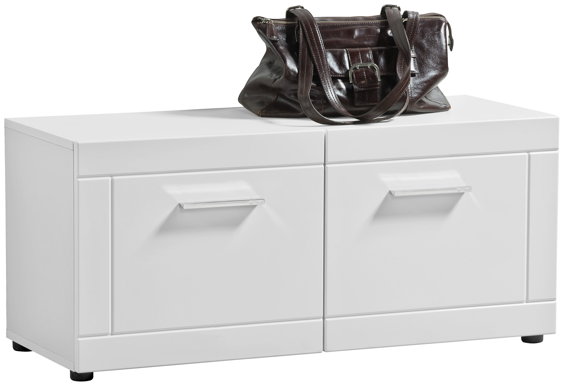 Sitzbank Atlanta weiß weiß Hochglanz B/H/T: ca. 90x40x35 cm