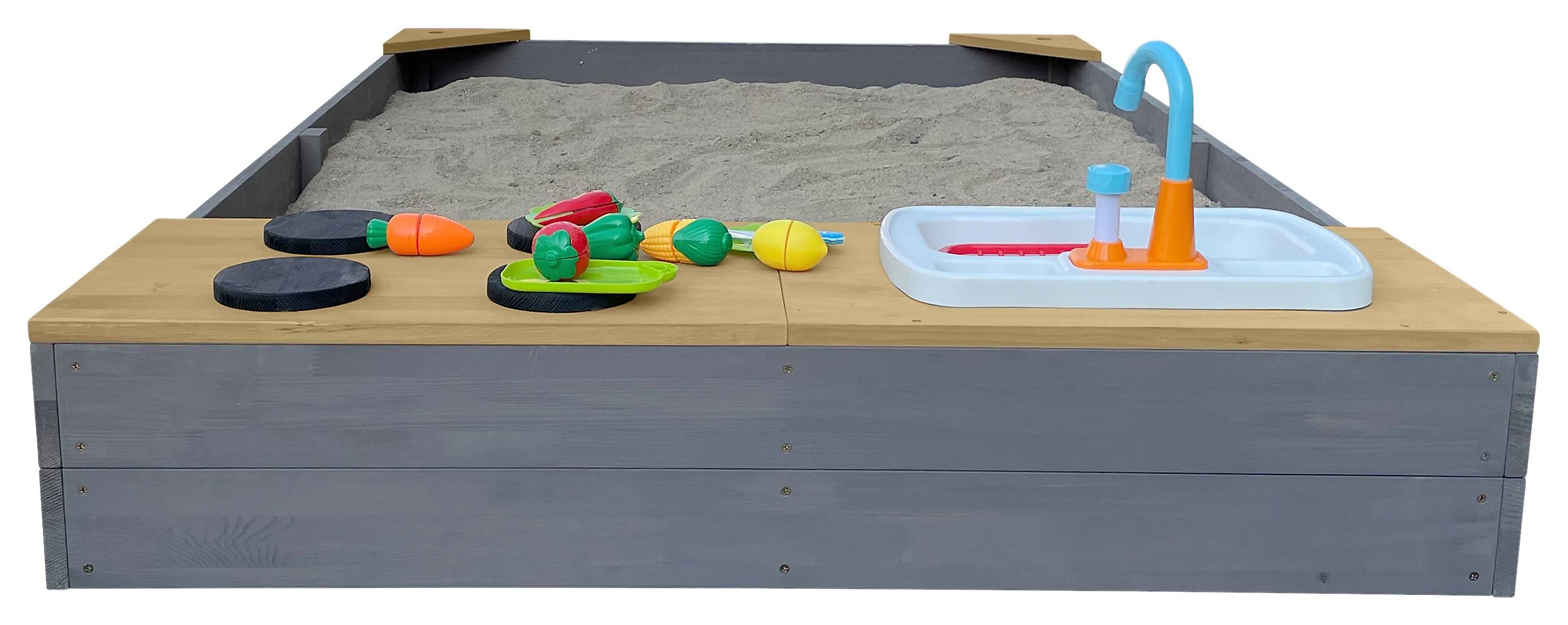 AXI Sandkasten Kelly grau B/H/L: ca. 115x22x180 cm