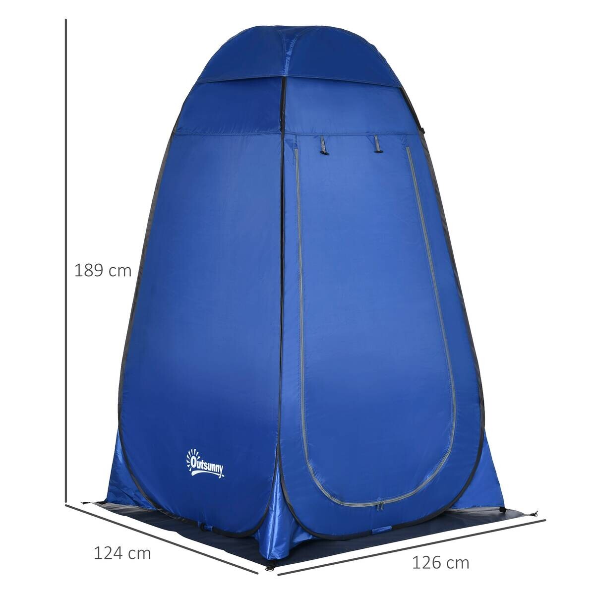 Outsunny Camping-Zubehör blau Polyester B/H/L: ca. 124x126x198 cm