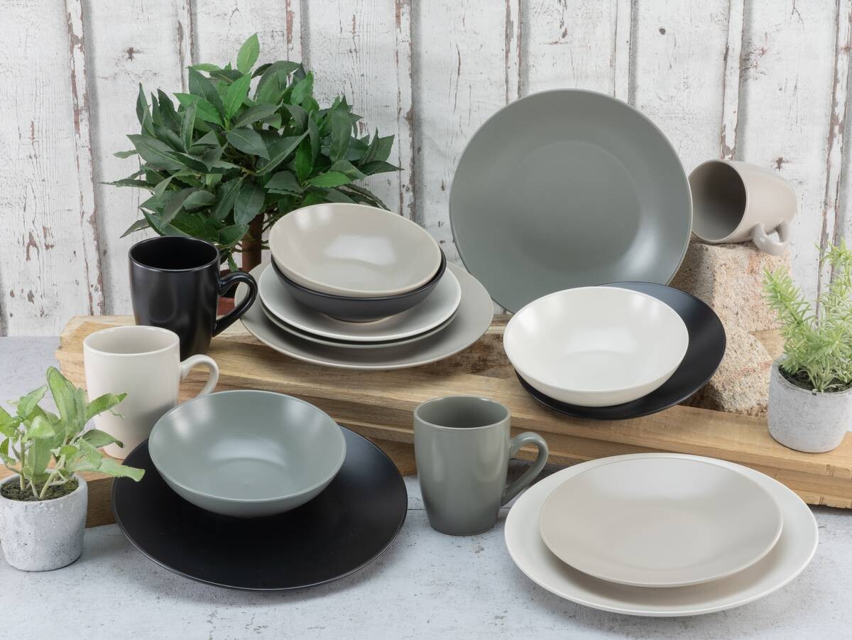 CreaTable Kombiservice Manhattan multicolor Steinzeug 16 tlg.