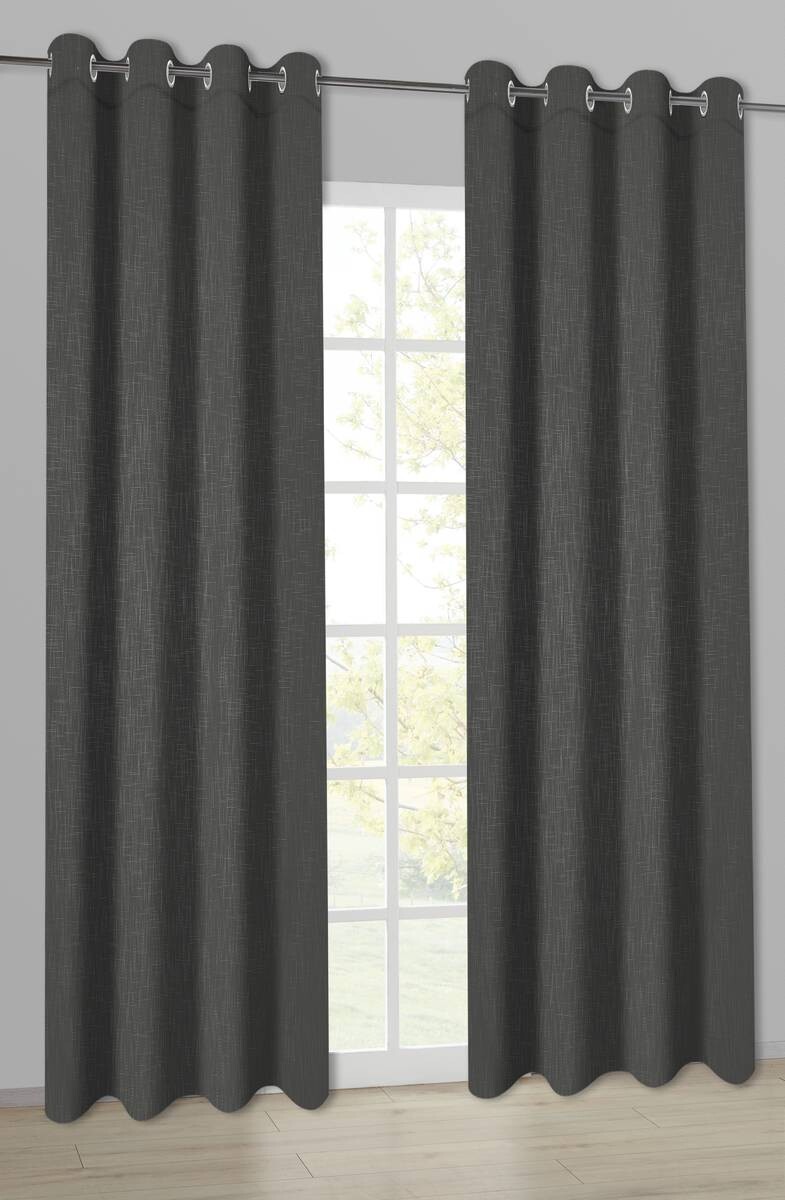 Ösenvorhang Savina anthrazit B/L: ca. 140x245 cm