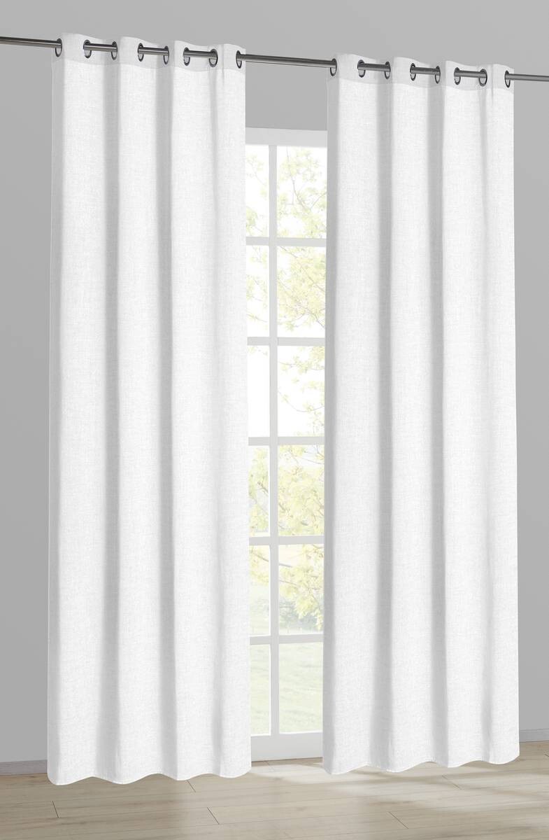 POCOline Ösenvorhang Cleo weiß B/L: ca. 140x240 cm