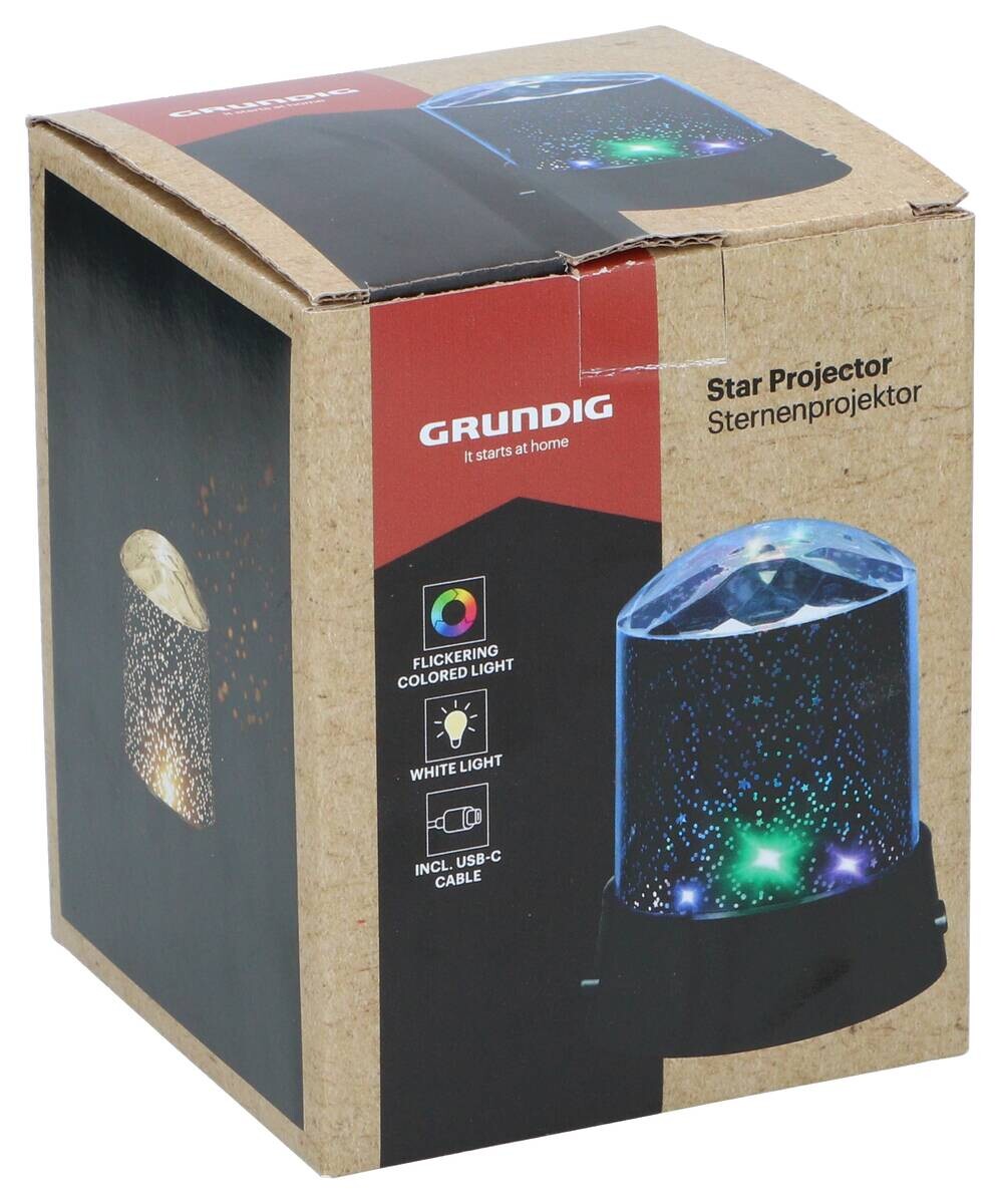 Grundig Sternenlichtprojektor schwarz B/H/L: ca. 11x13,6x11 cm