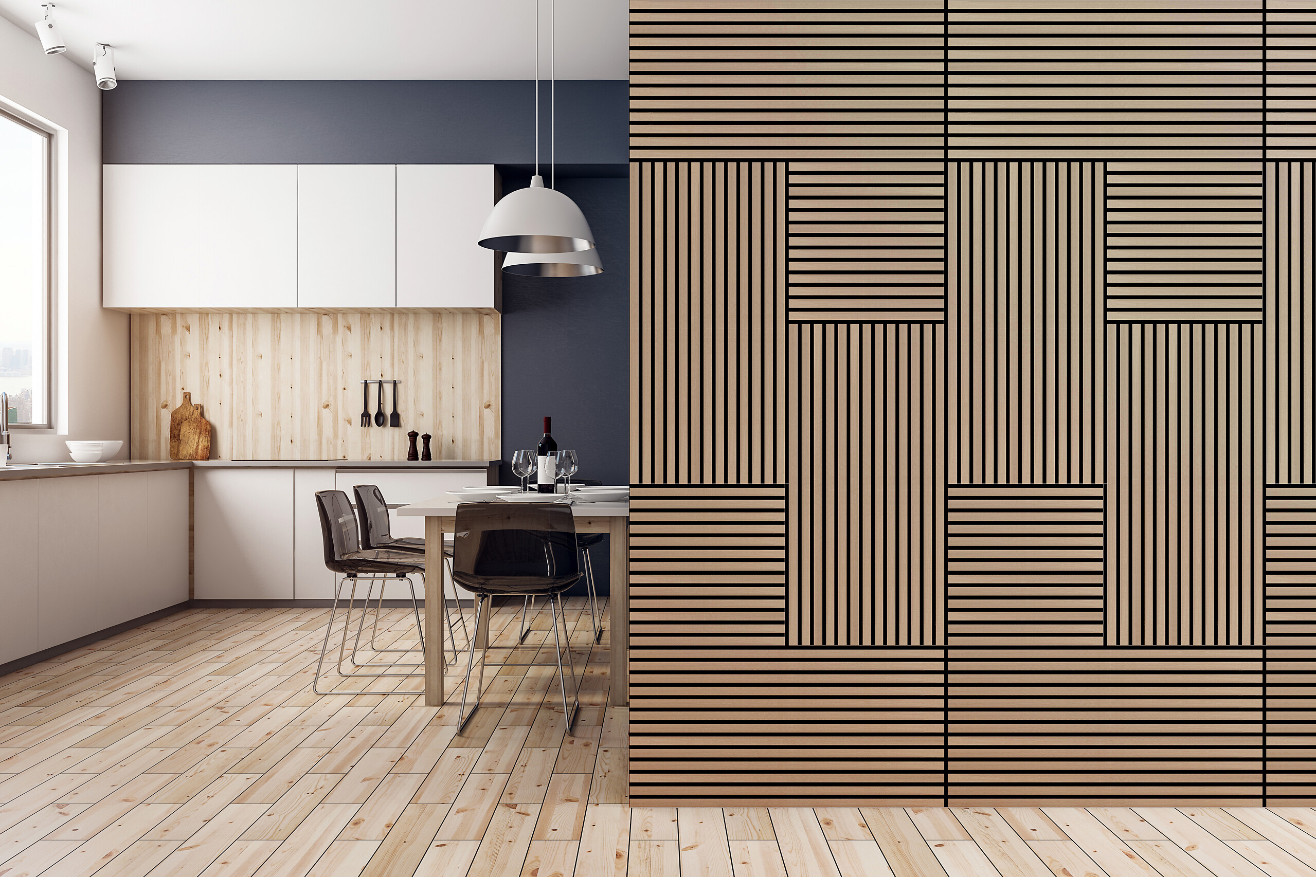 Wand- und Akustikpaneel braun L/B/H: ca. 104x52x1 cm pro Stück