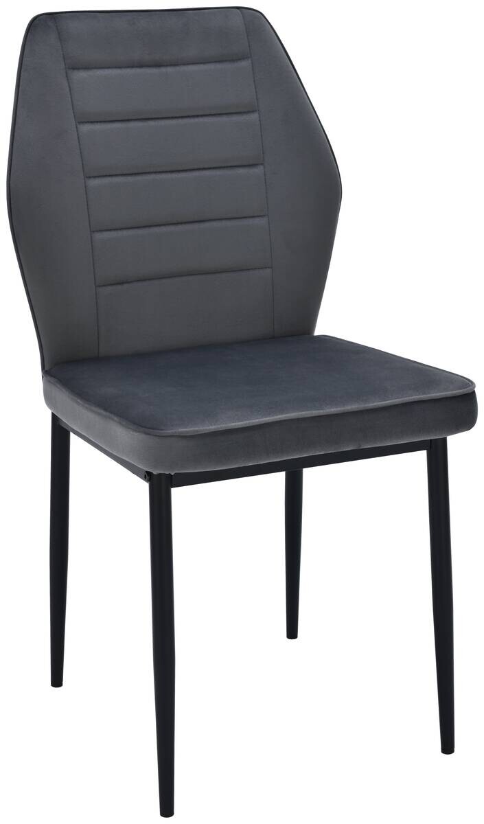 Stuhl Jimmy dunkelgrau Samtoptik B/H/T: ca. 42x87,5x57 cm