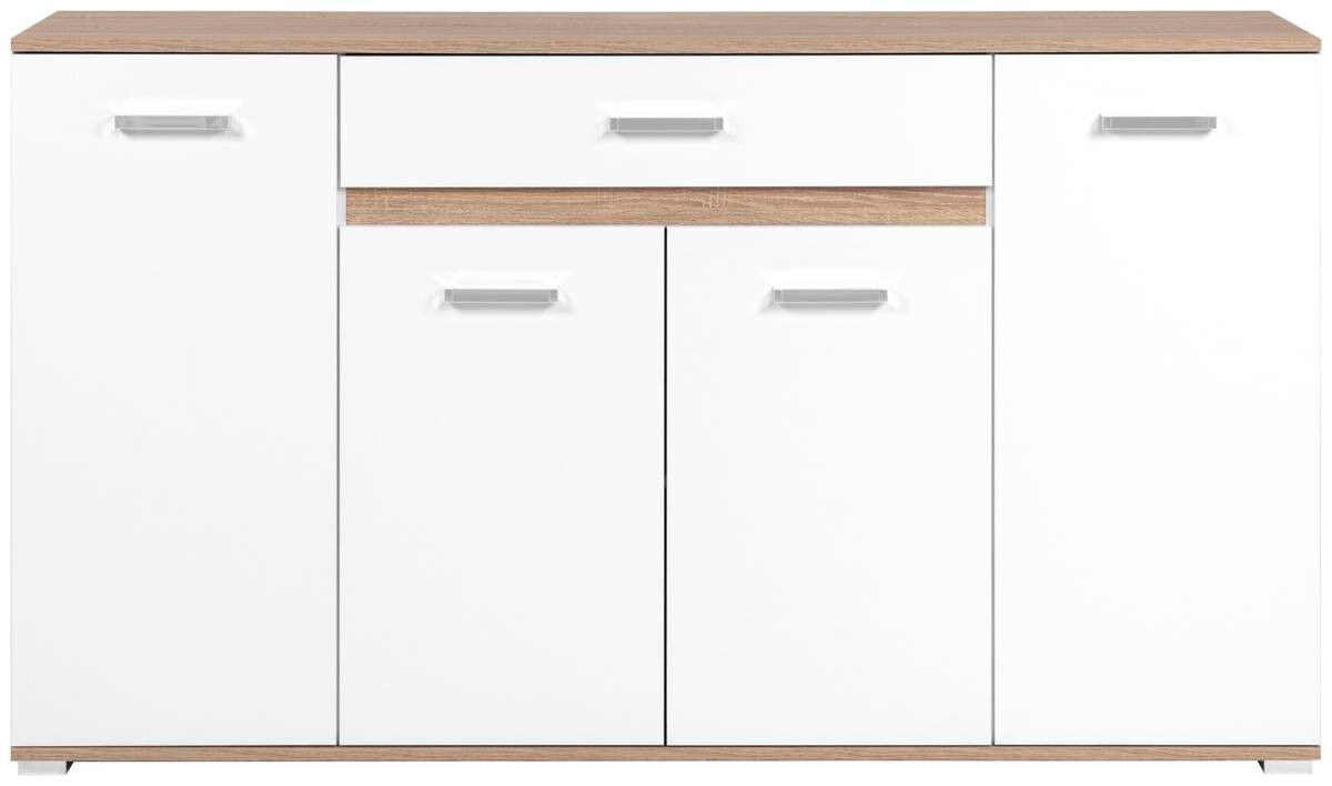 Sideboard Volos Eiche Sonoma Nachbildung weiß B/H/T: ca. 160x90x38 cm