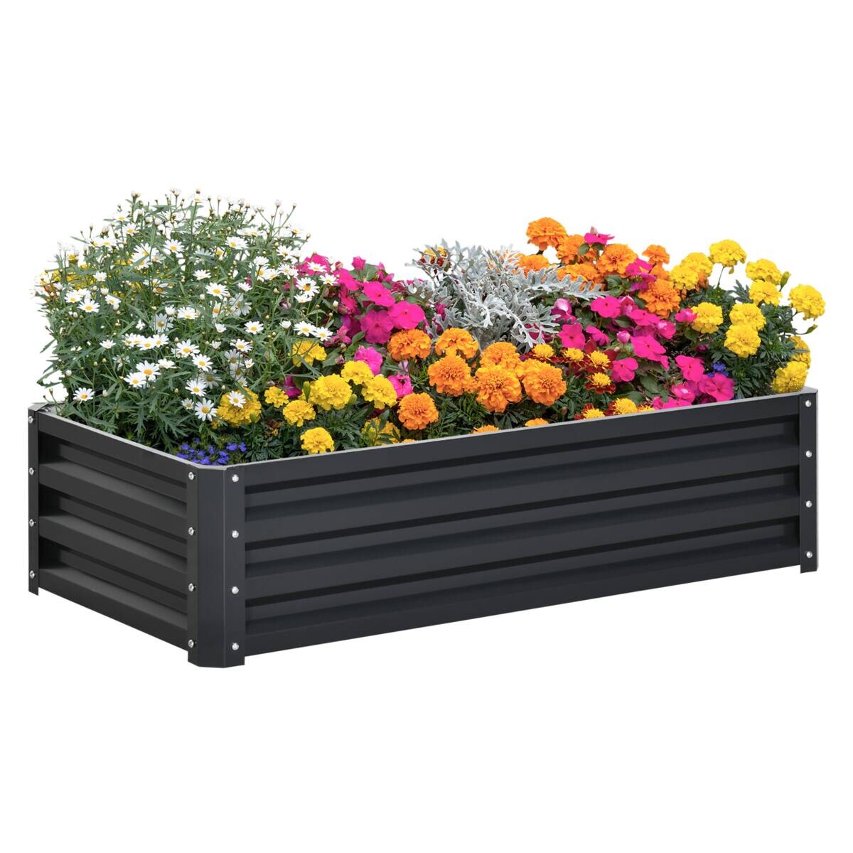Outsunny Hochbeet grau Polypropylen B/H/L: ca. 60x120x30,5 cm