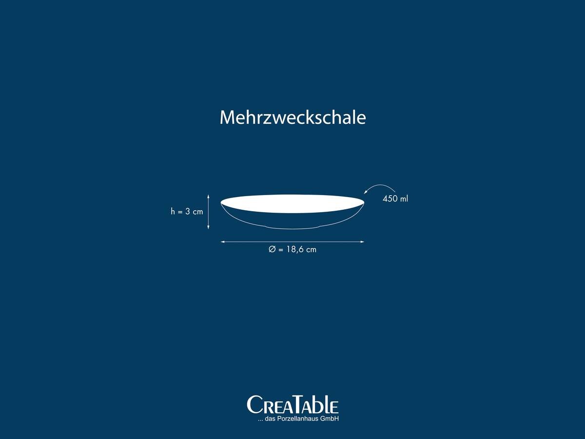 CreaTable Mehrzweckschalen Safari mehrfarbig Steinzeug D: ca. 18,6 cm