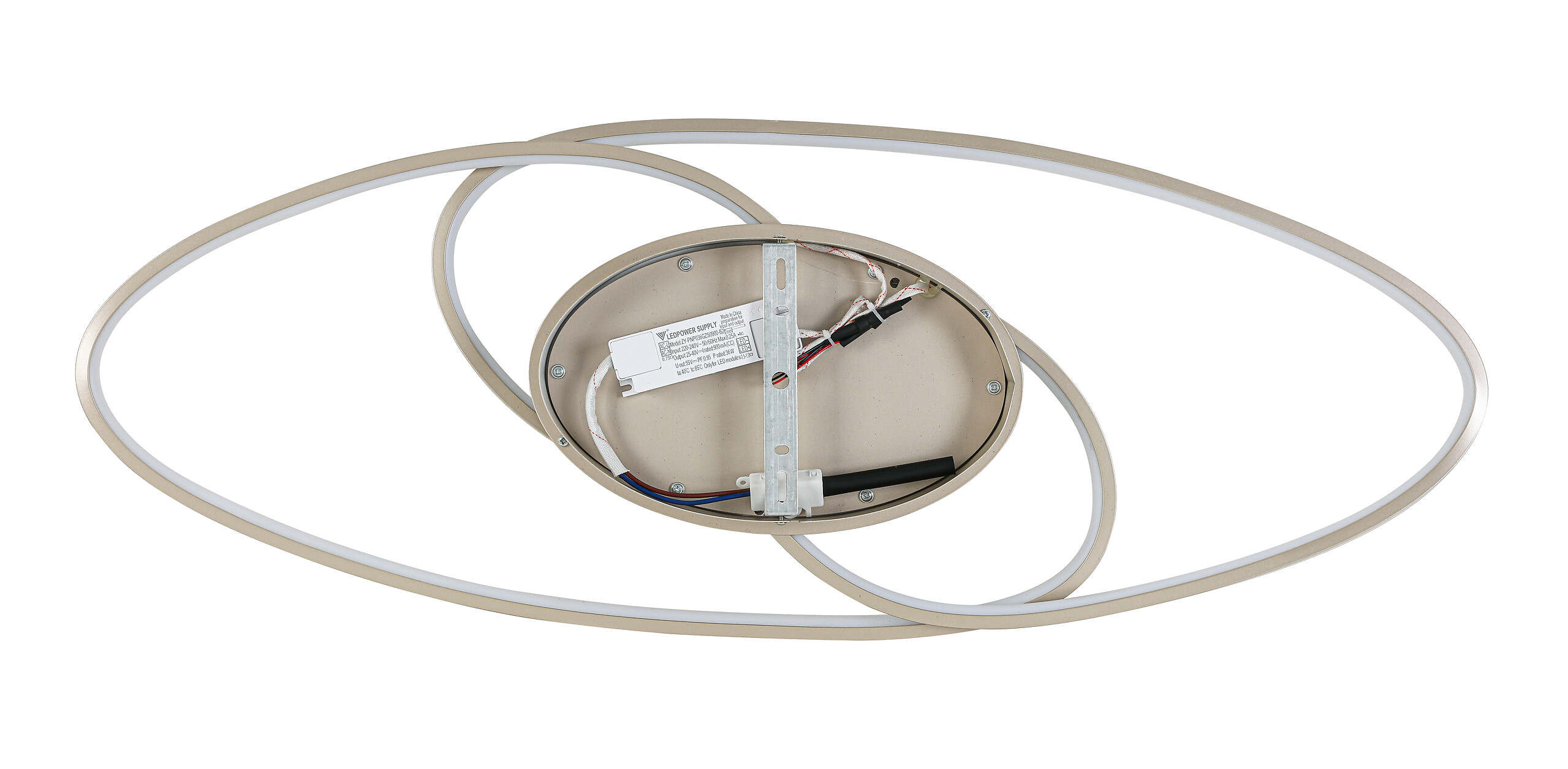 Nolo LED-Deckenleuchte Flow champagner Metall B/H/L: ca. 30x7,5x85 cm