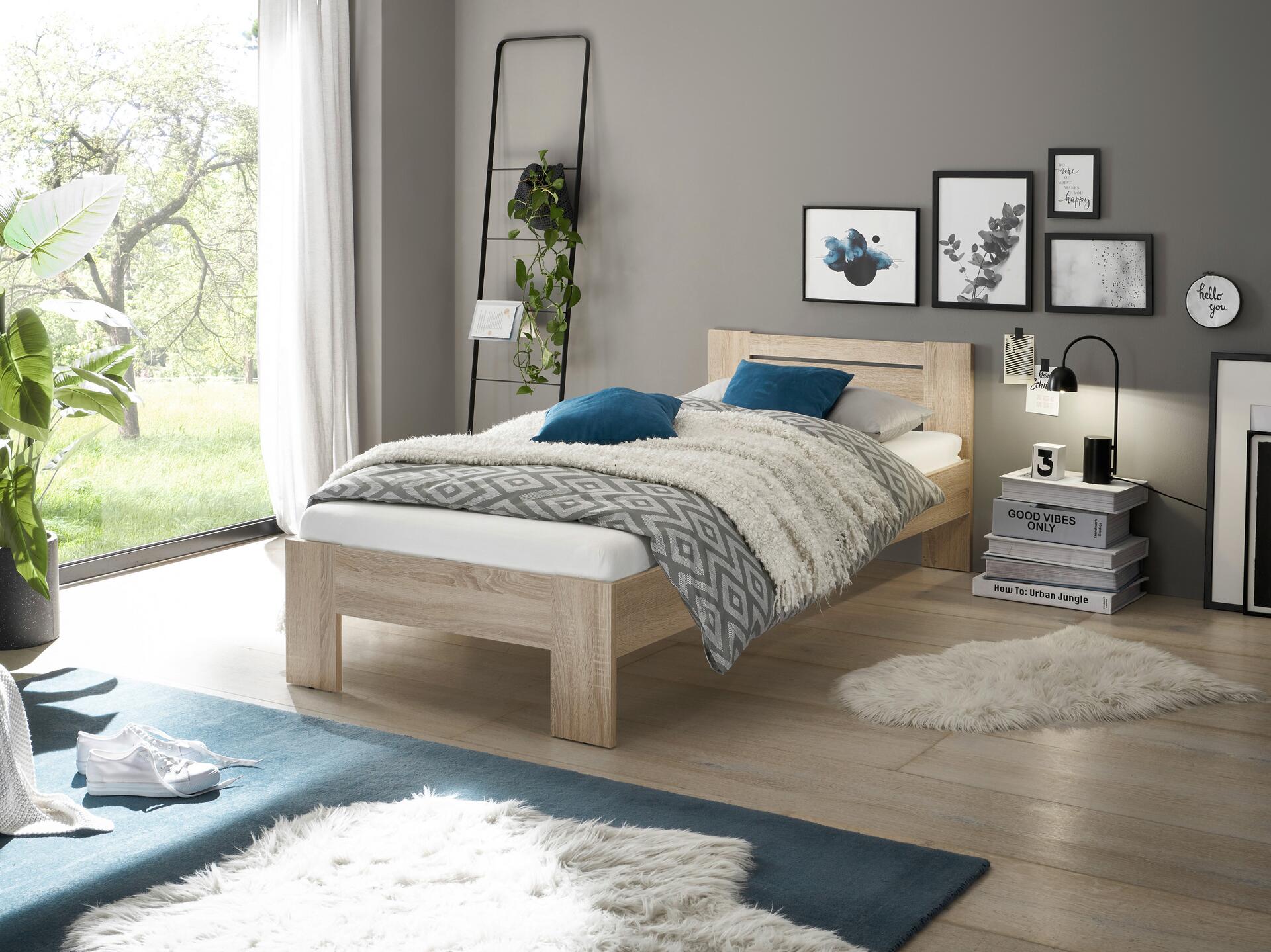 Futonbett Cannes Eiche Sonoma Nachbildung Liegefläche B/L: ca. 90x200 cm