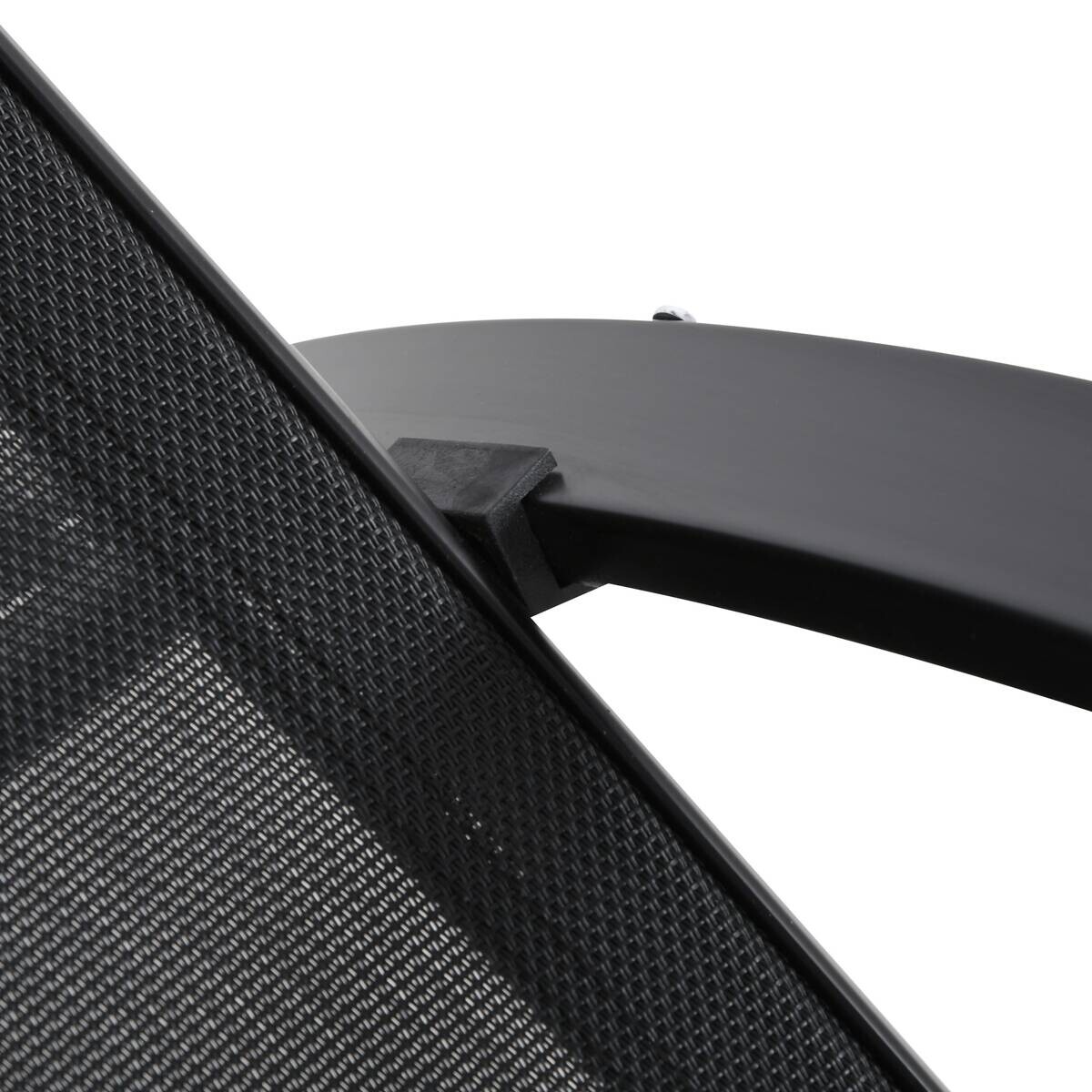 Outsunny Gartenliege-Set mit Tisch schwarz Netzstoff B/H/L: ca. 169x66x59 cm