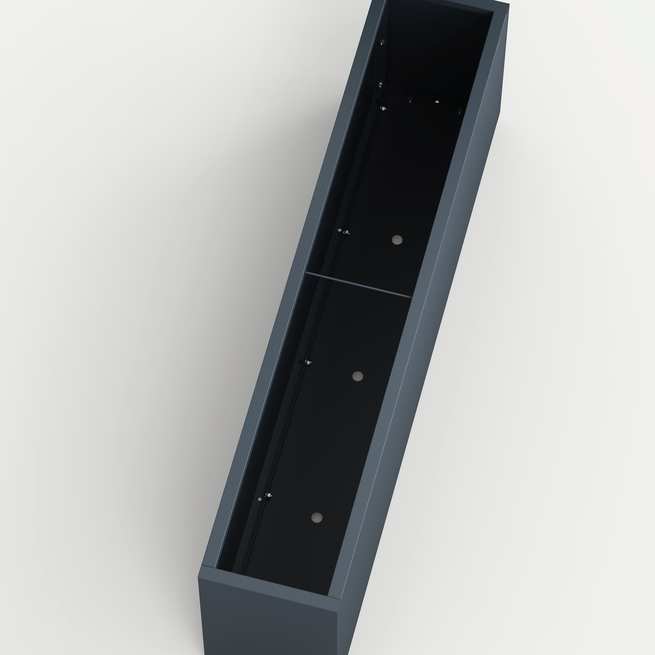 Herstera Garden Pflanzkübel Cube anthrazit Metall B/H/L: ca. 150x50x30 cm