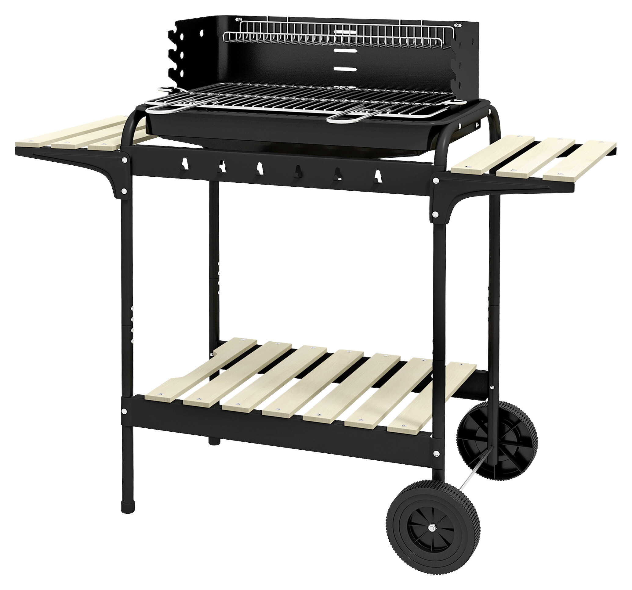 Outsunny Holzkohlegrill Metall B/H/L: ca. 47x95x103 cm