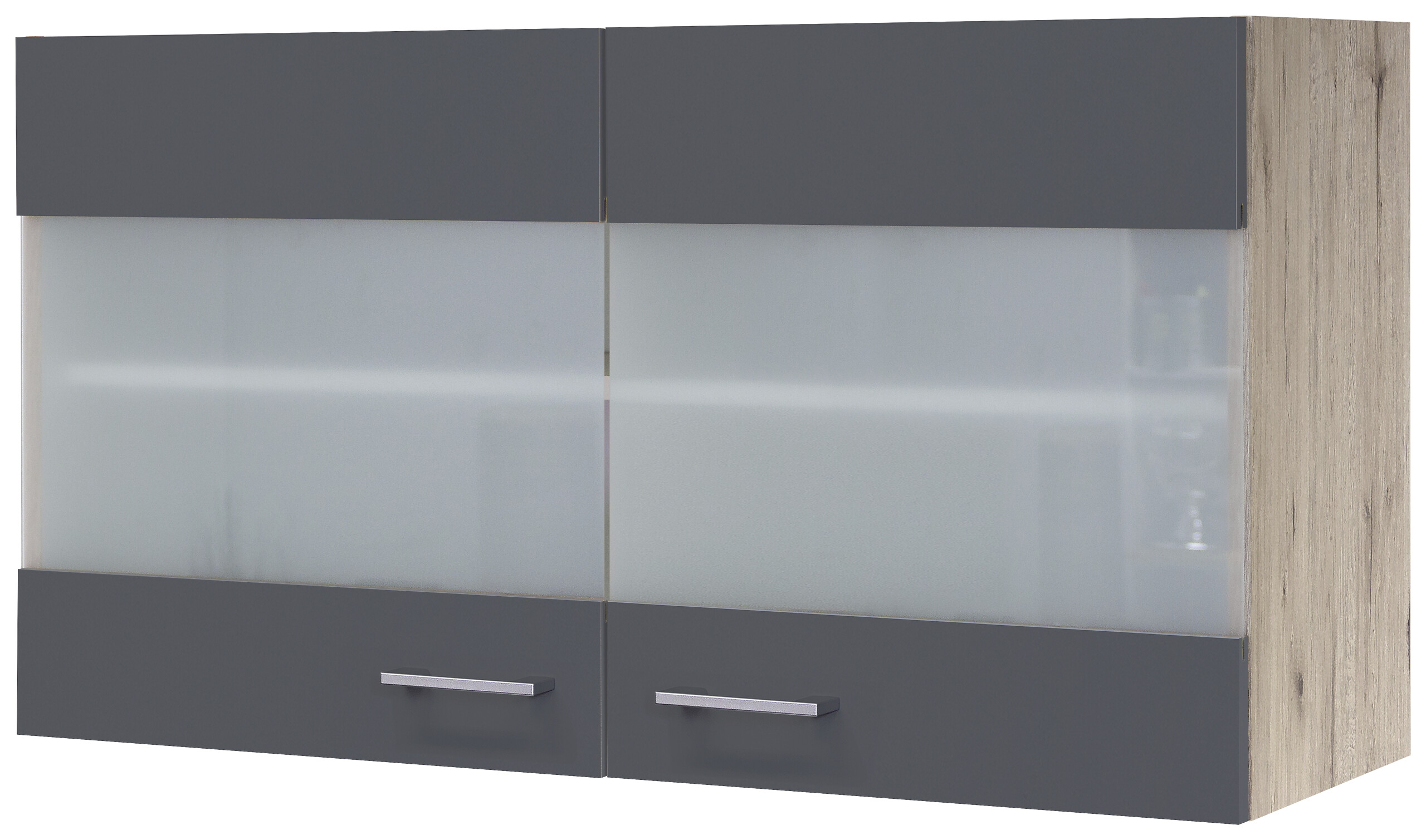 Glashängeschrank Morena grau matt B/H/T: ca. 100x54,8x32 cm Glashängeschrank Morena grau matt B/H/T: ca. 100x54,8x32 cm