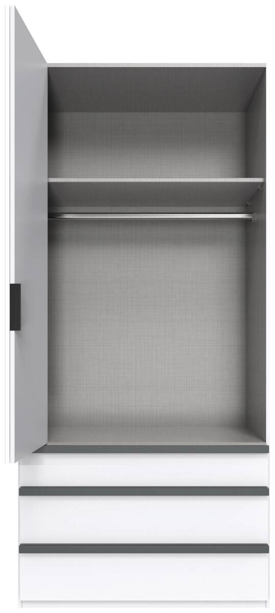 Kleiderschrank Oxford weiß B/H/T: ca. 100x216x58 cm