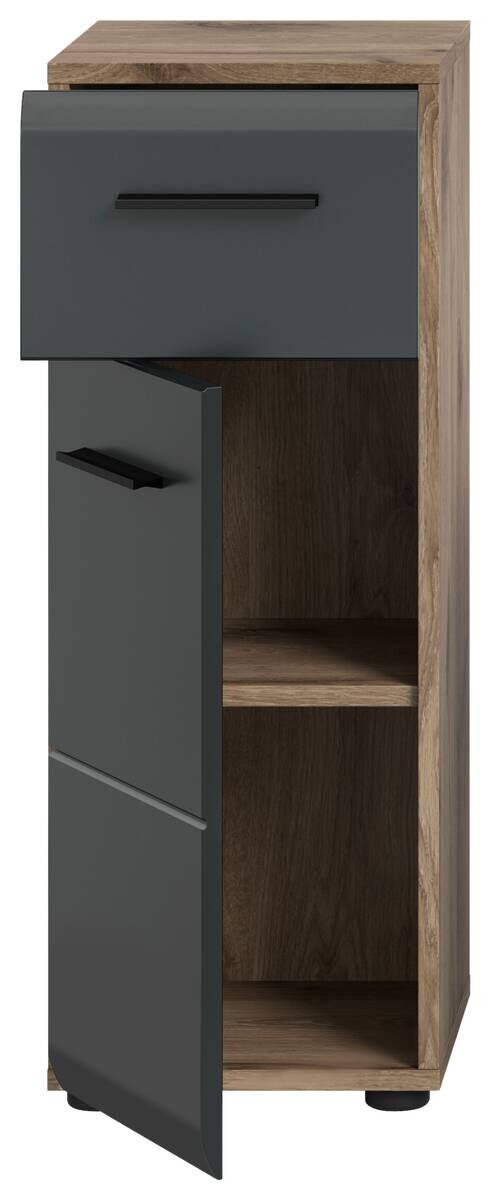 Schrank Ice Nox Oak Nachbildung schwarz matt B/H/T: ca. 30x80x30 cm