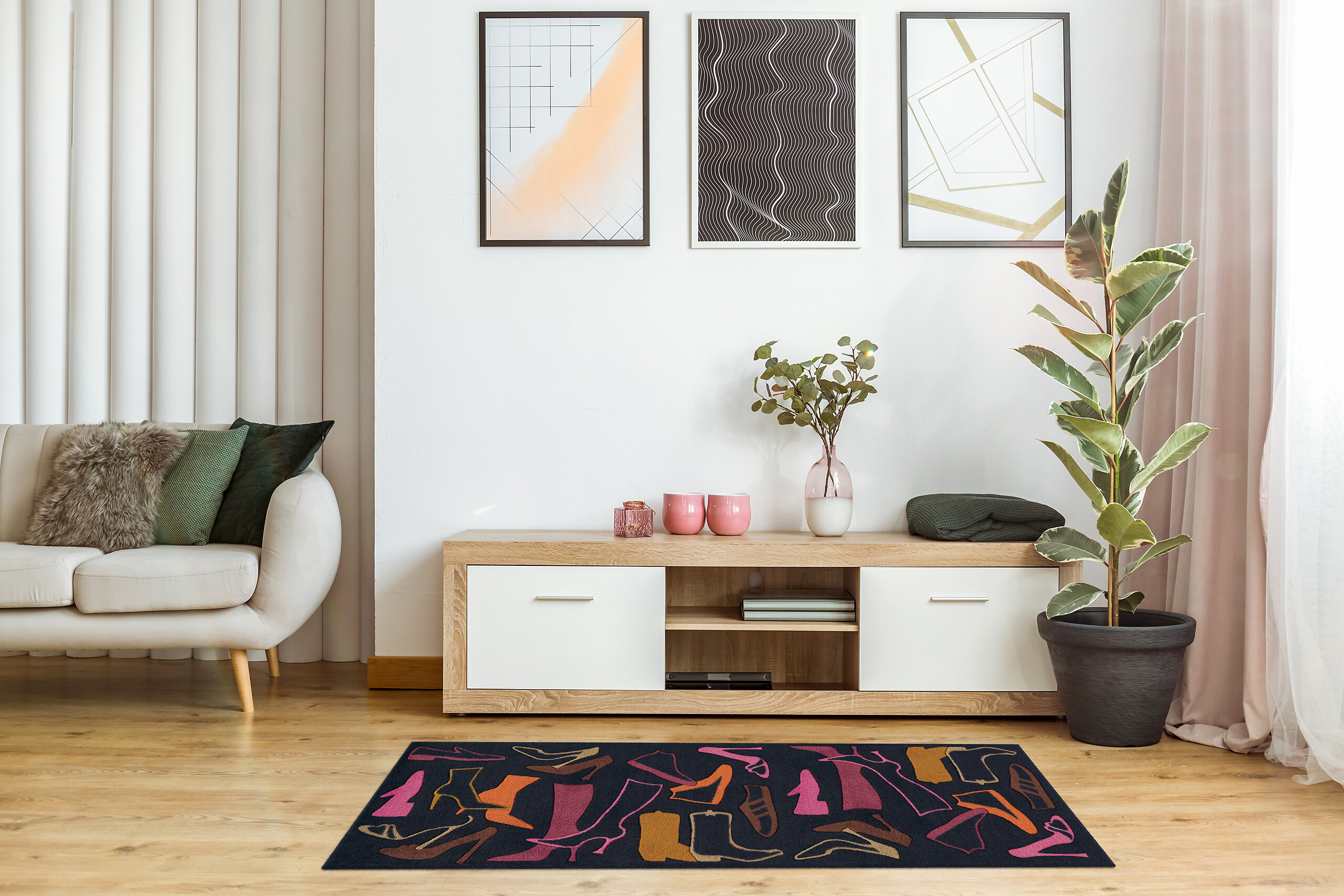 Arte Espina Kurzflorteppich Living Mat 17 orange B/L: ca. 64x168 cm Arte Espina Kurzflorteppich Living Mat 17 orange B/L: ca. 64x168 cm