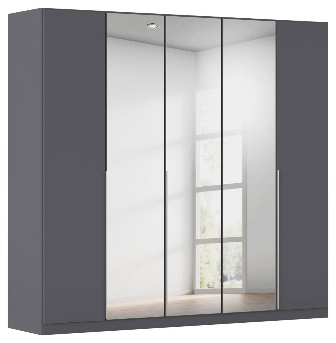 Kleiderschrank Alabama grau B/H/T: ca. 225x210x54 cm