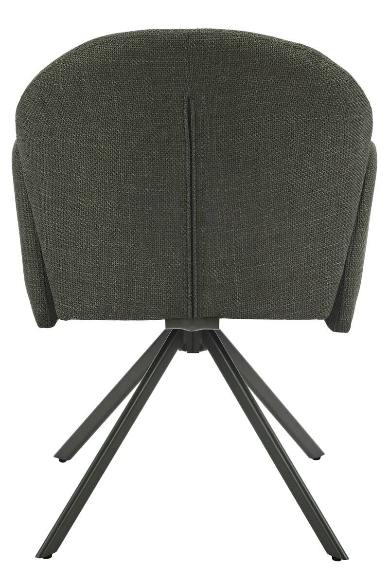 Drehstuhl Holly grün Microfaser Webstoff B/H/T: ca. 57x84x61 cm