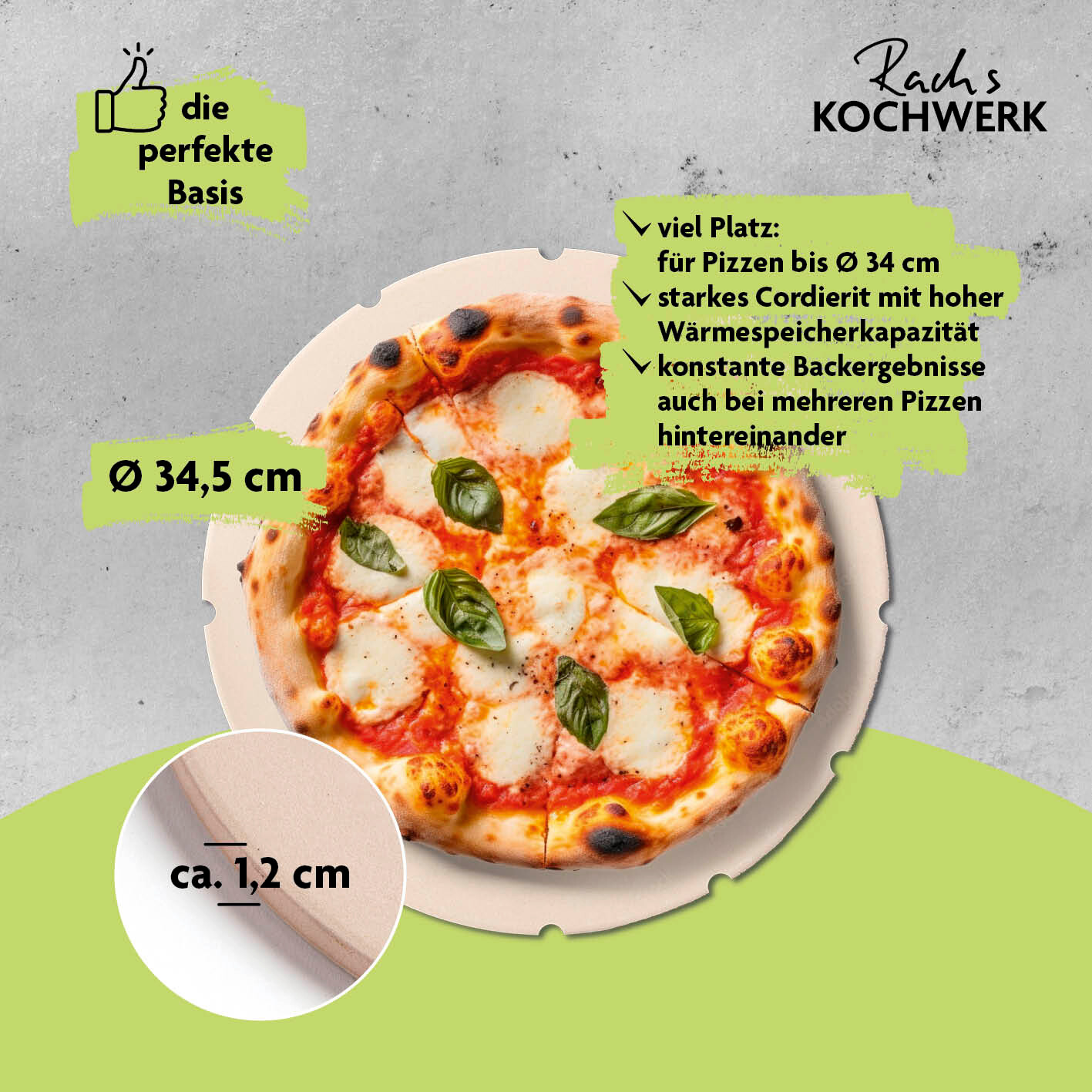 Rachs KOCHWERK Gas-Pizzaofen silber Edelstahl B/H/L/D: ca. 61,5x32x70,5x55 cm