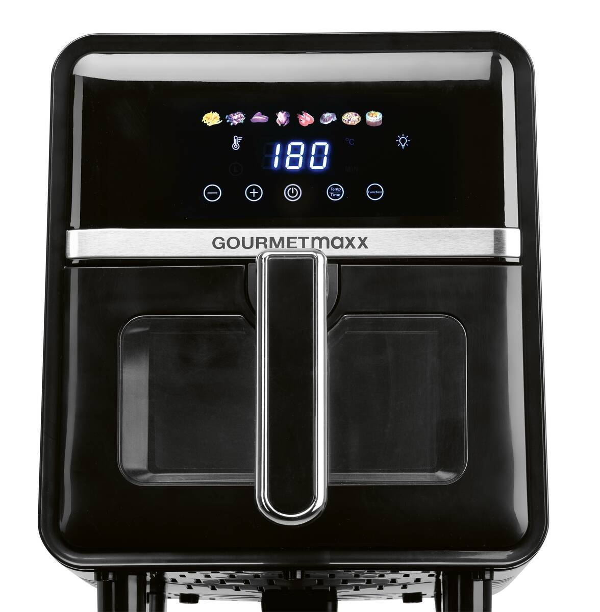 GOURMETmaxx Heißluftfritteuse 16539 schwarz Edelstahl B/H/L: ca. 25x30x36,5 cm ca. 5 l